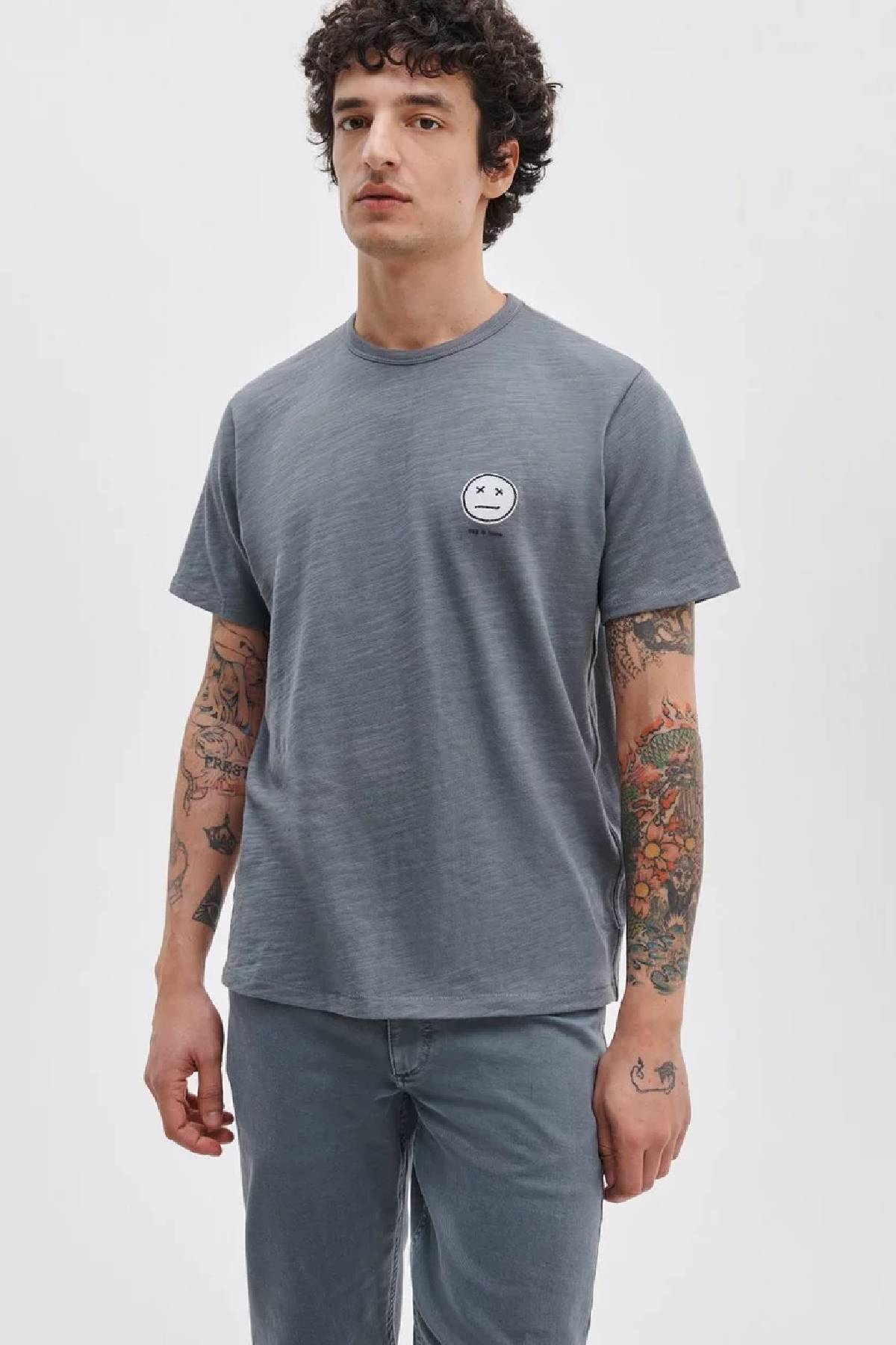 Rag & Bone Men's Sour Face Embroidered Tee