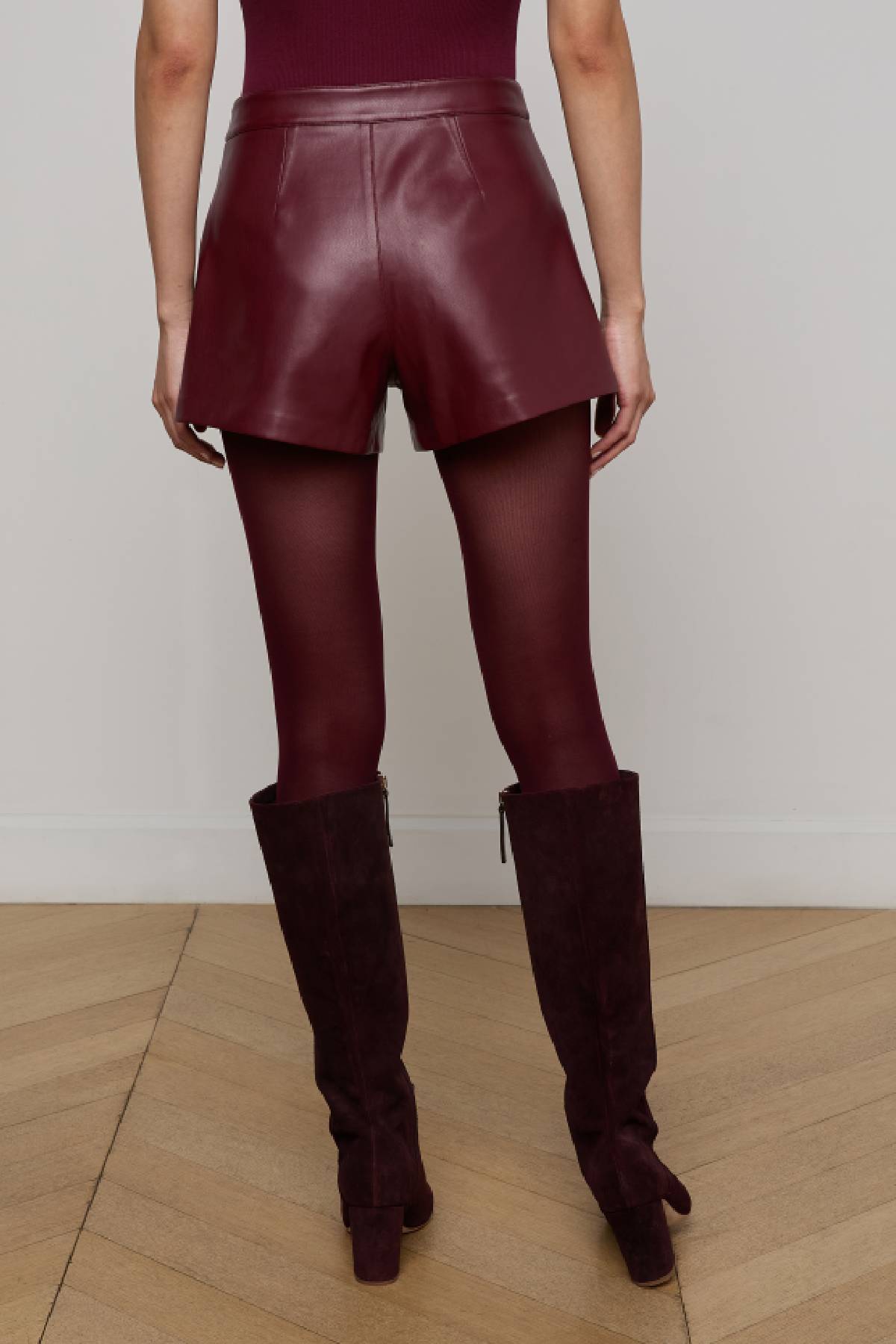 L’AGENCE Dionne Faux Leather Short