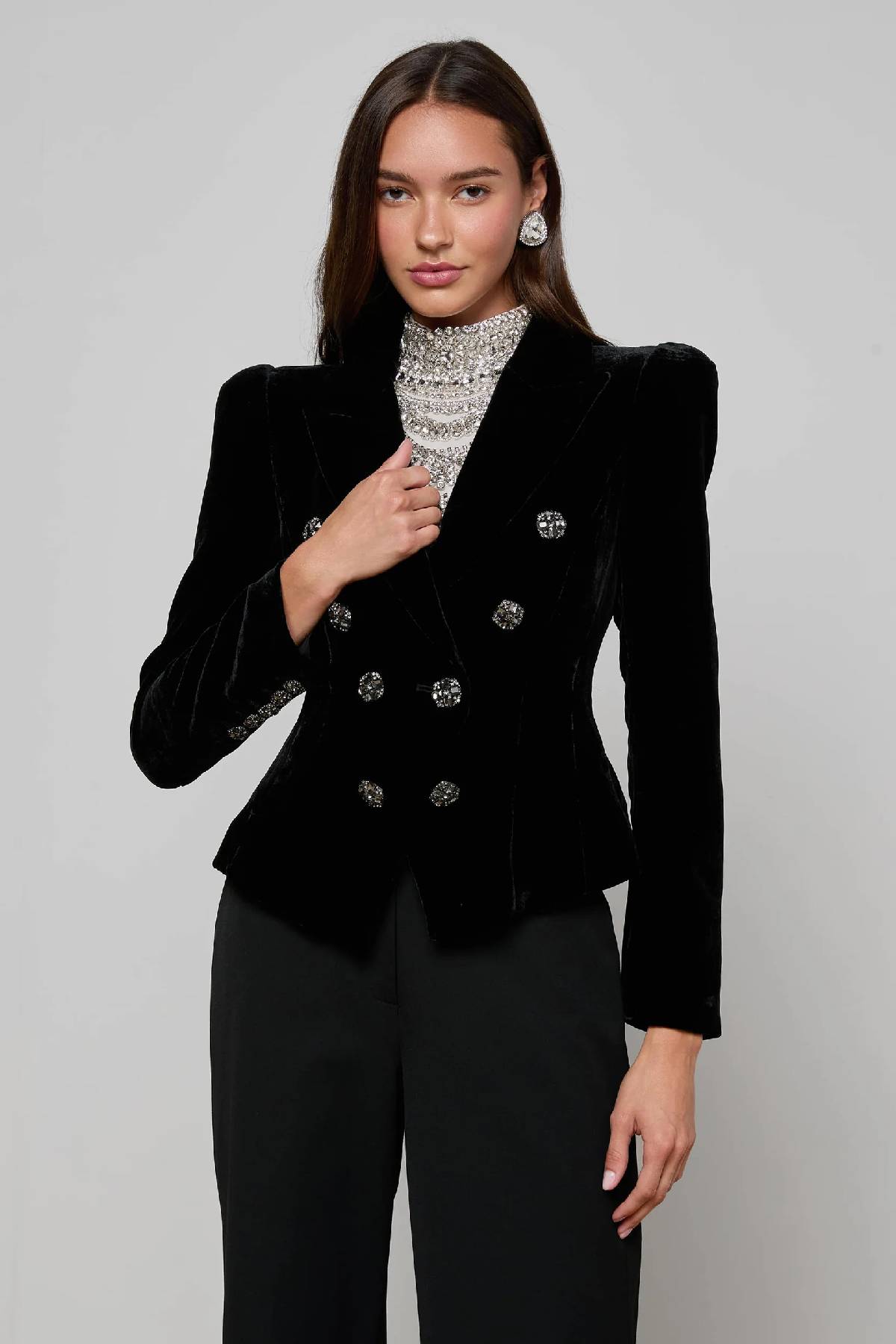 L’AGENCE Bethany Velvet Blazer