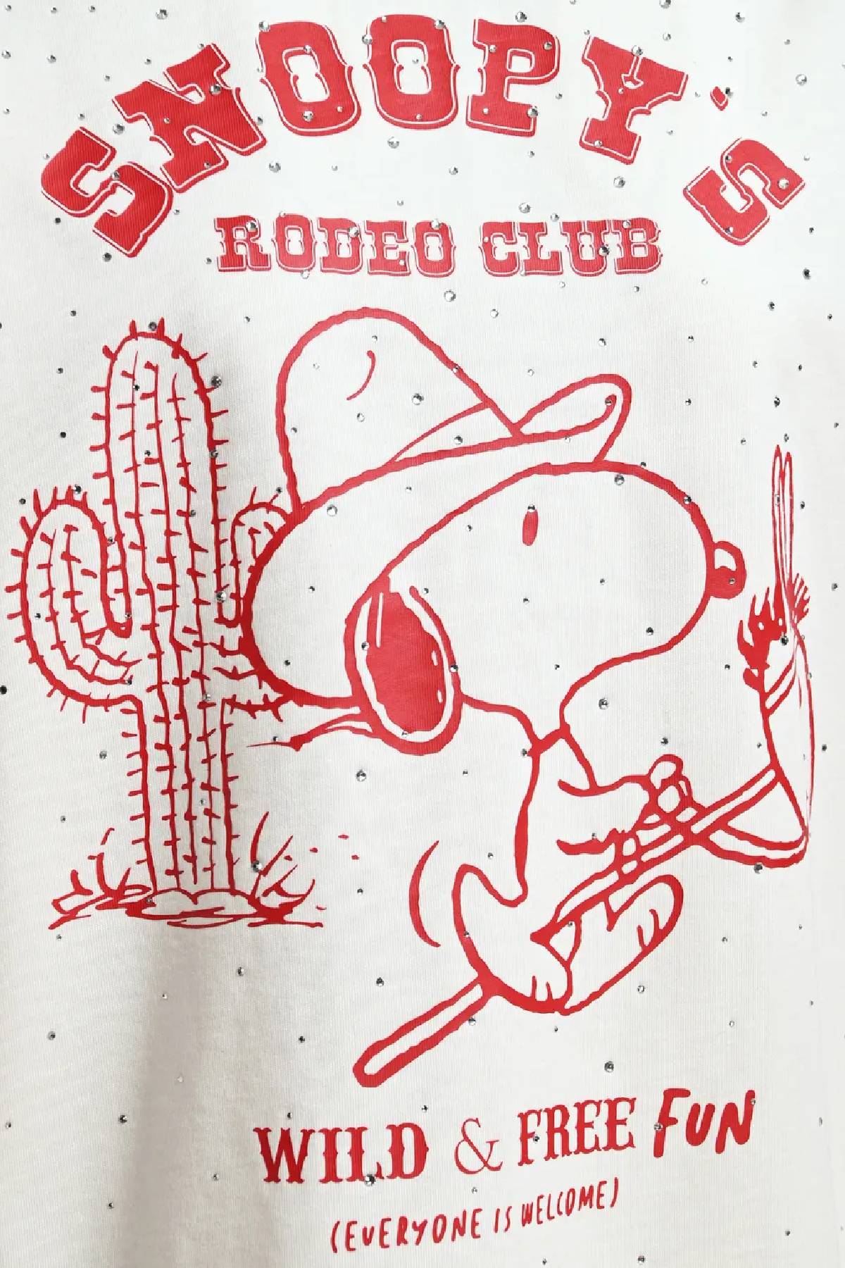 Essentiel Antwerp Peanuts Snoopy Rhinestone-Embellished T-shirt