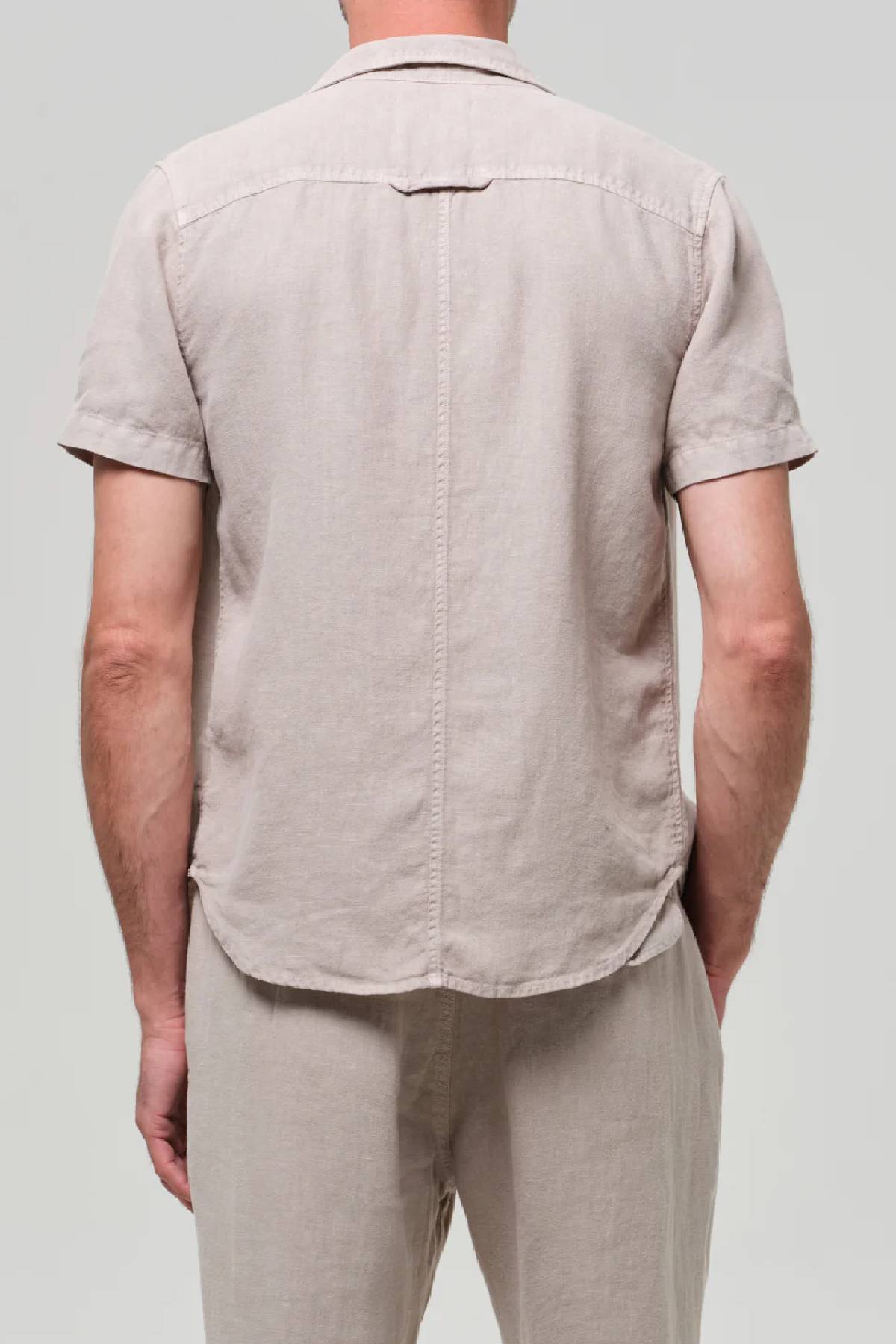 Citizens of Humanity Men's Short Sleeve Pocket Cairo Shirt - Wheat