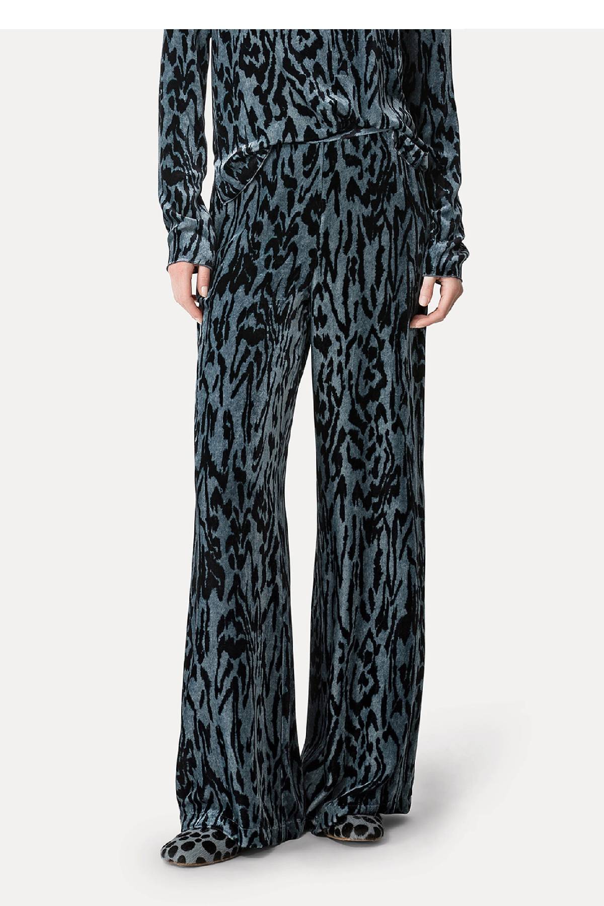 Forte Forte "Moiré" Print Velvet Pants