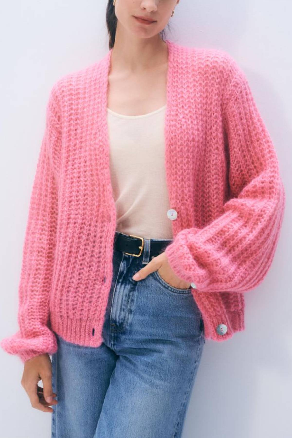 White + Warren Mohair Luxe Cardigan