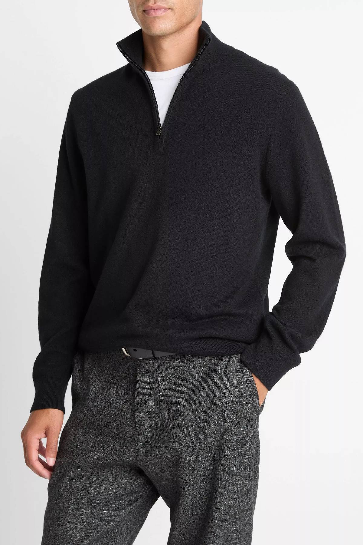 Vince Men's Cashmere Quarter Zip Sweater