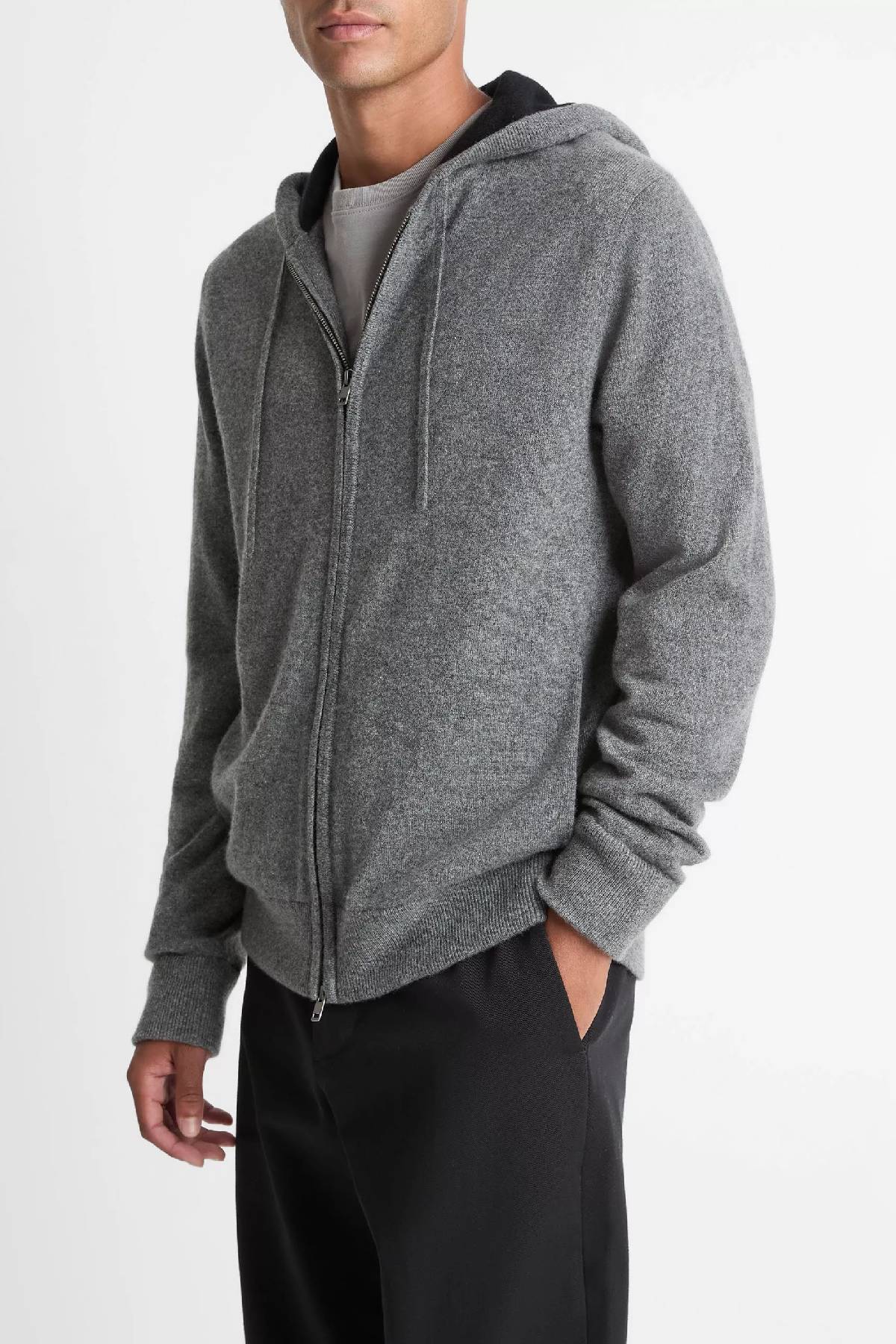 Vince Men's Cashmere Zip Front Hoodie