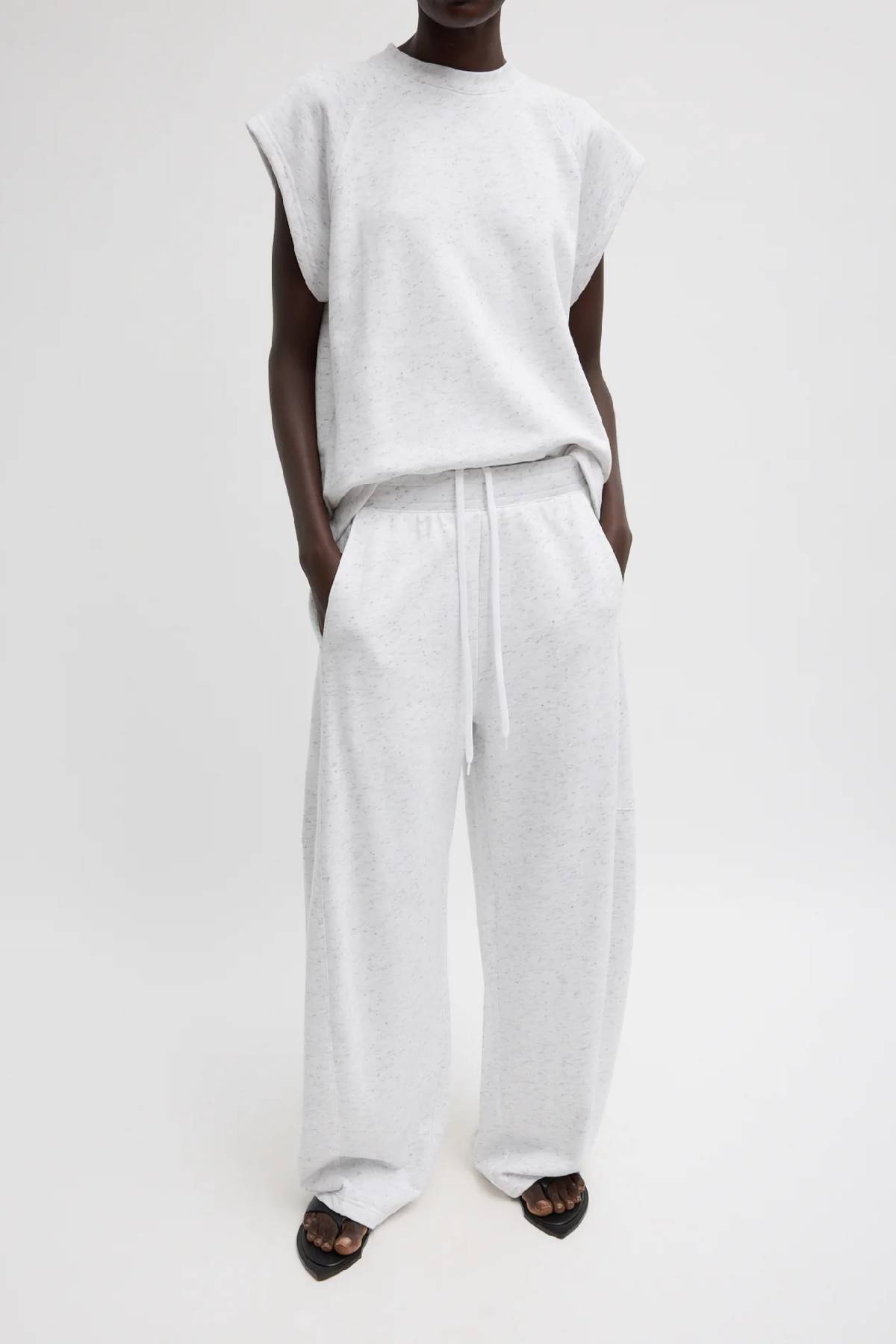 Tibi Spring Tweedy Sweatshirting Winslow Pant