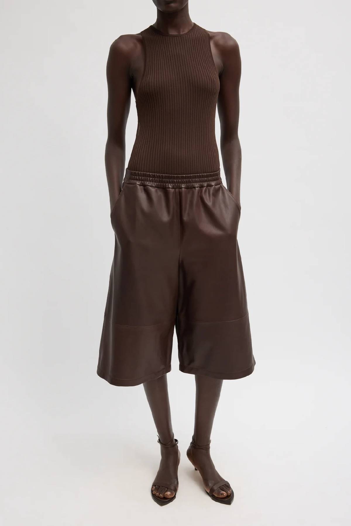 Tibi Ribbed Sweater Cut Out Tank