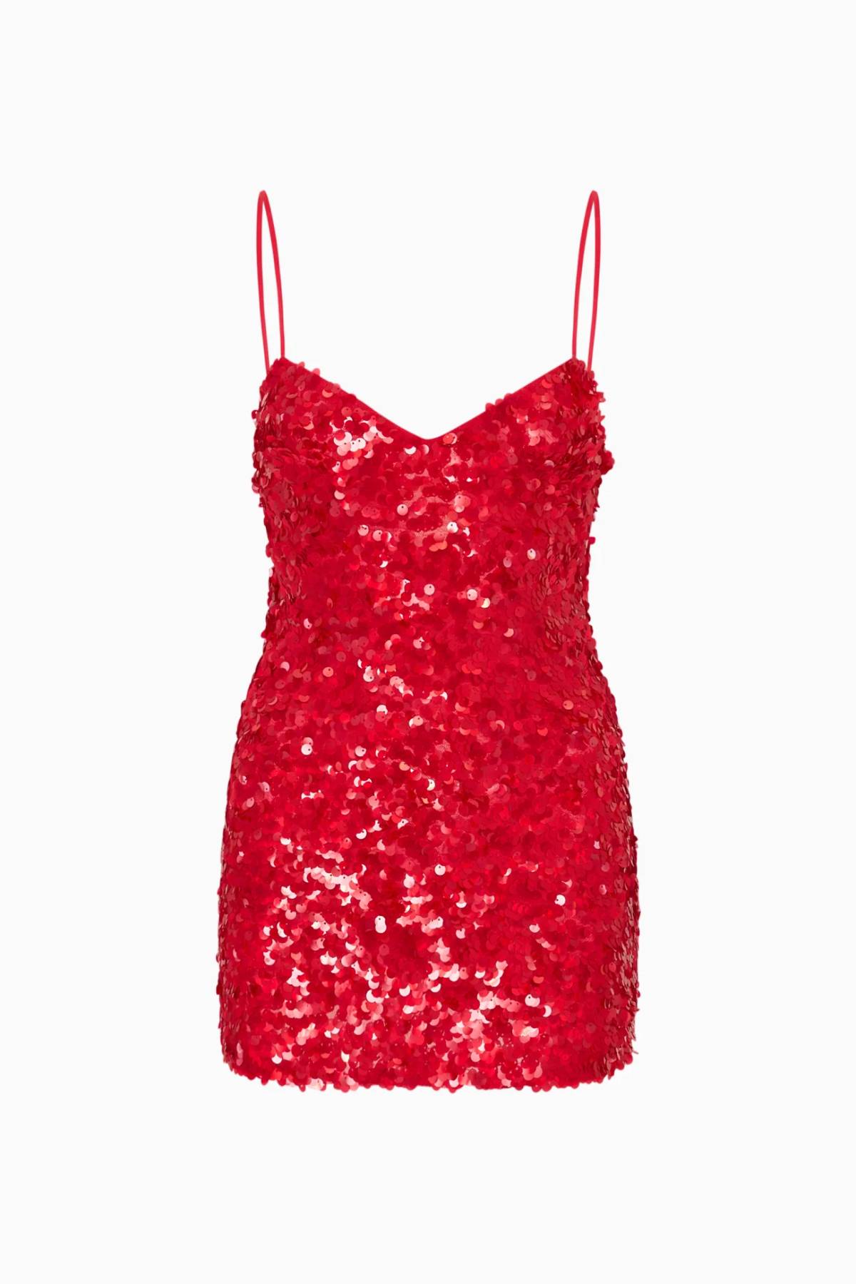 LoveShackFancy Raphaella Sequin Mini Dress