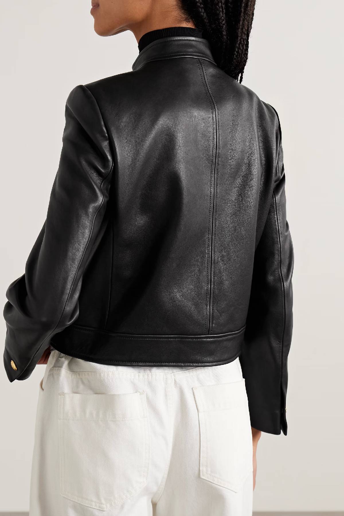 Nili Lotan Hadley Leather Cropped Jacket