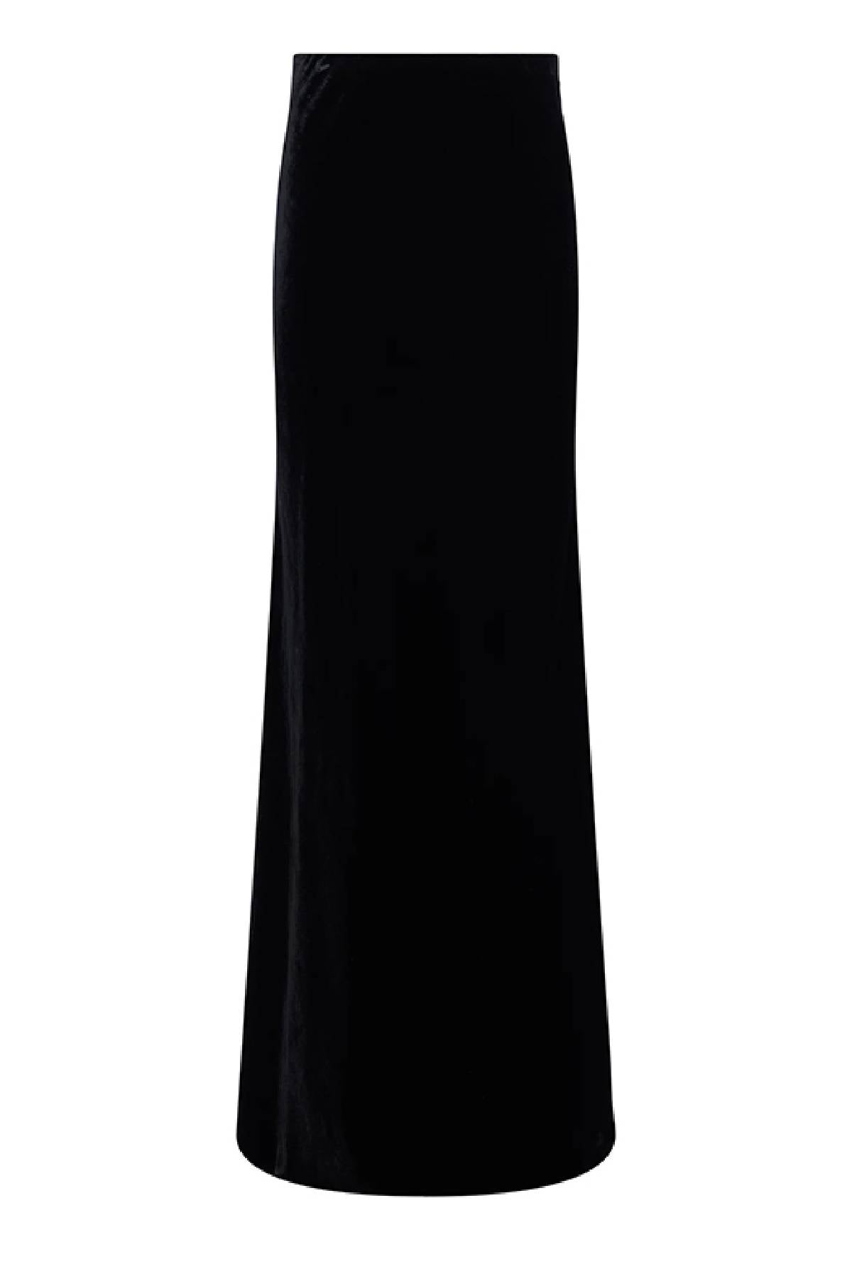 L’AGENCE Zeta Velvet Long Skirt
