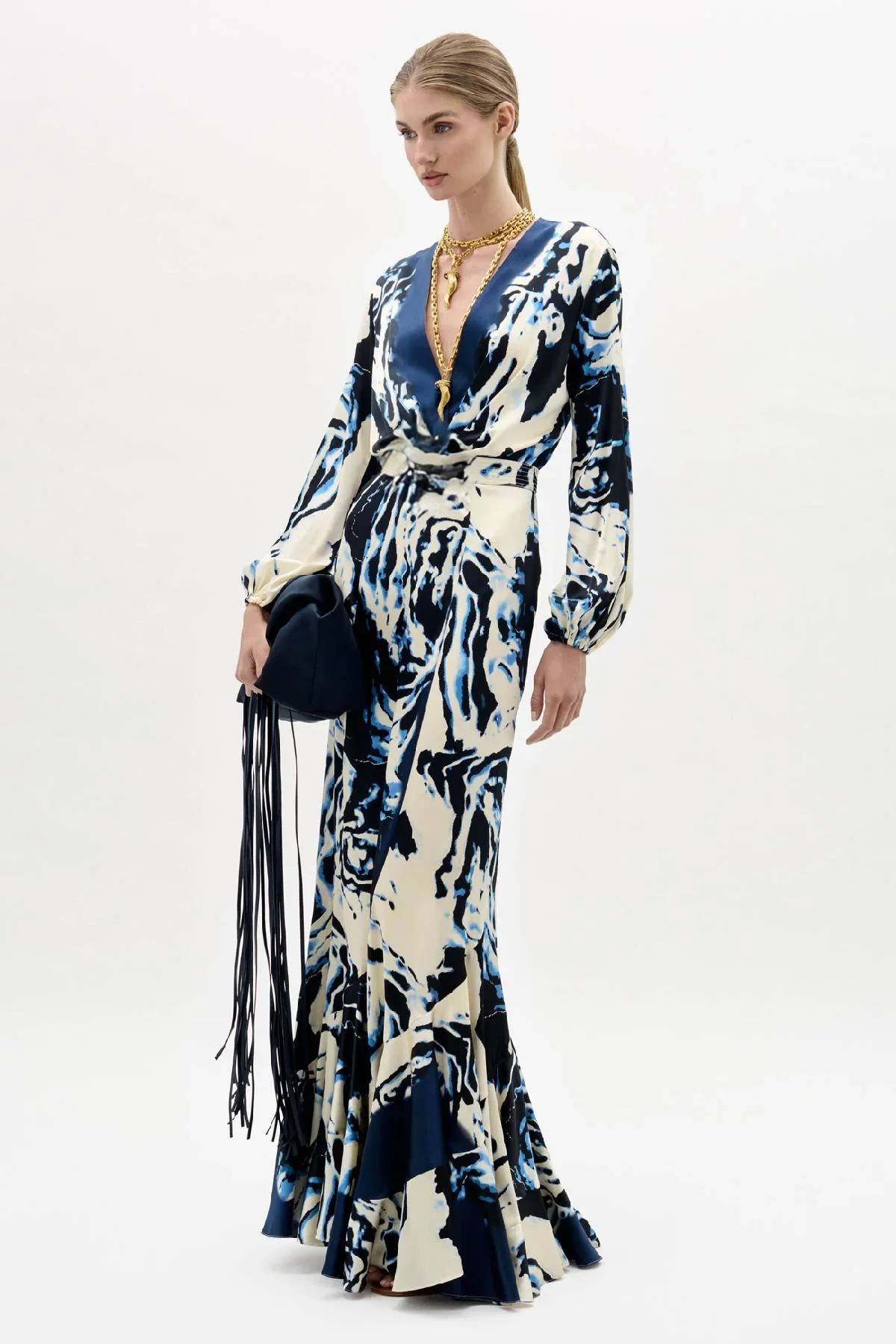 Silvia Tcherassi Rowan Dress in Navy | Canada