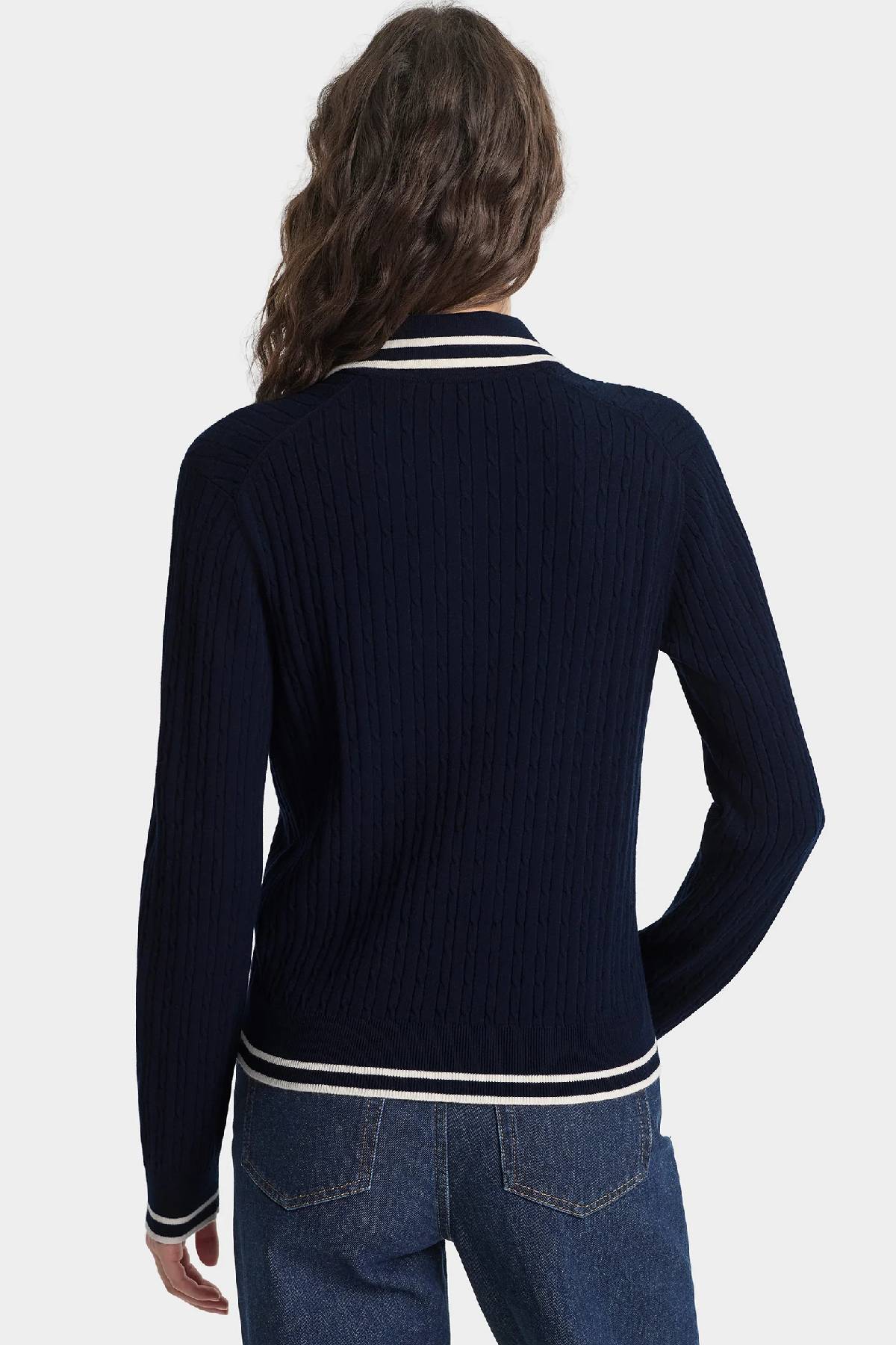 Sporty & Rich SRC Cableknit Polo