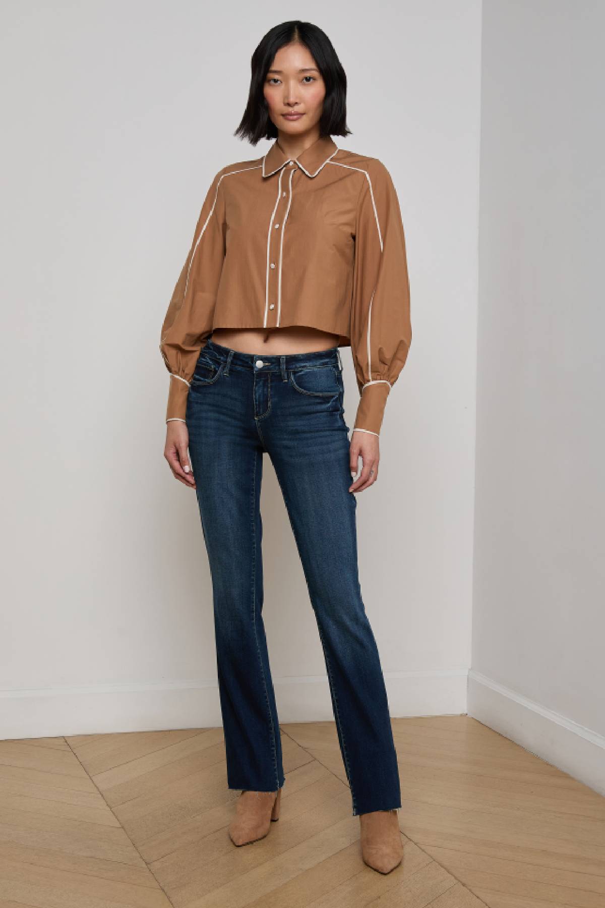 L’AGENCE Sneeki Low-Rise Sneaker Straight Jean