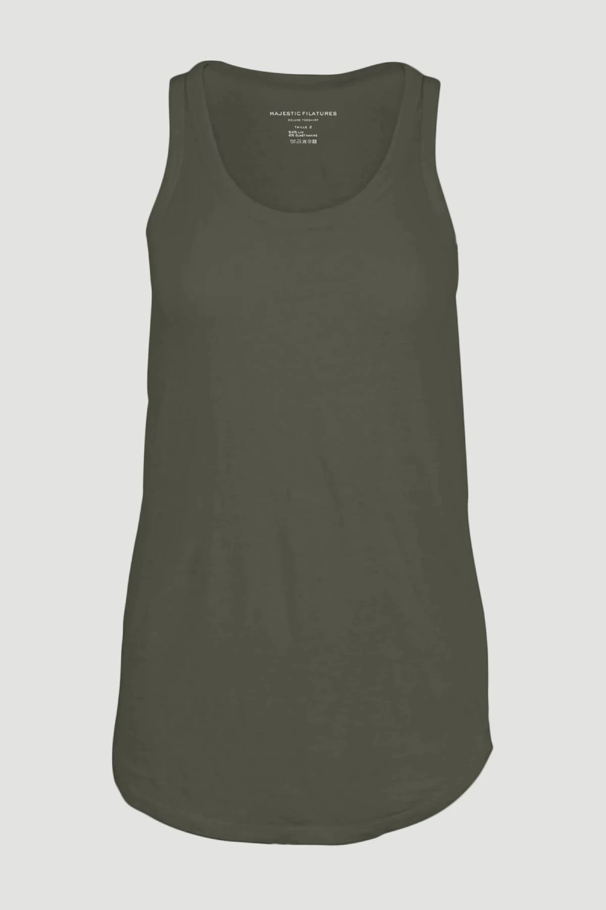 Majestic Filatures Stretch Linen Vintage Dye Tank Top