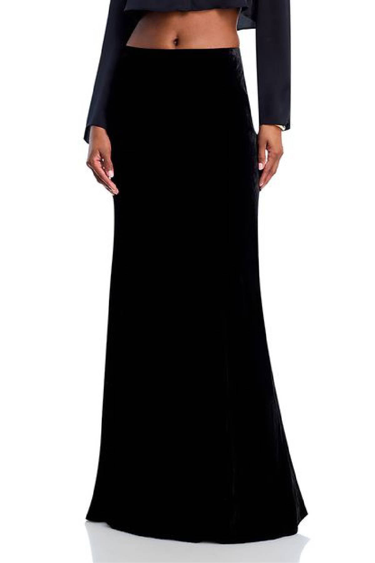 L’AGENCE Zeta Velvet Long Skirt