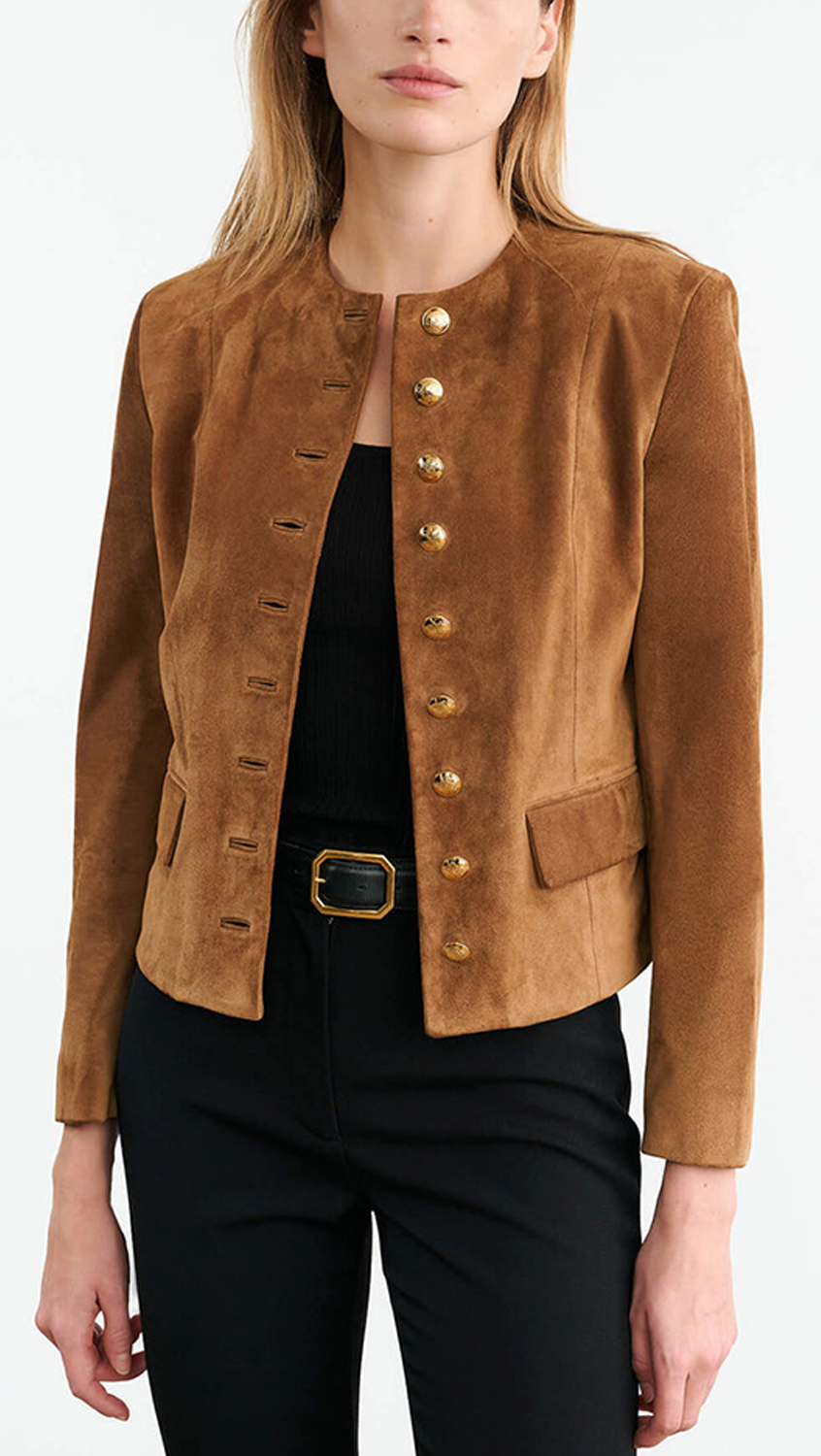Nili Lotan Nanon Suede Jacket