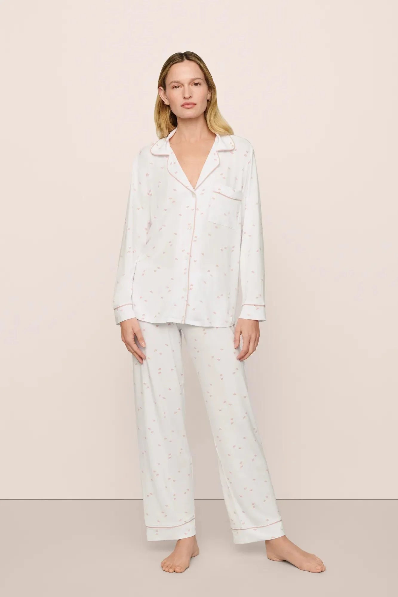 Eberjey Gisele Printed Long PJ Set