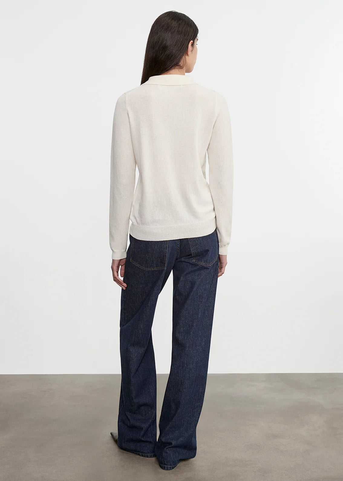Enza Costa Knit Cashmere Polo Sweater
