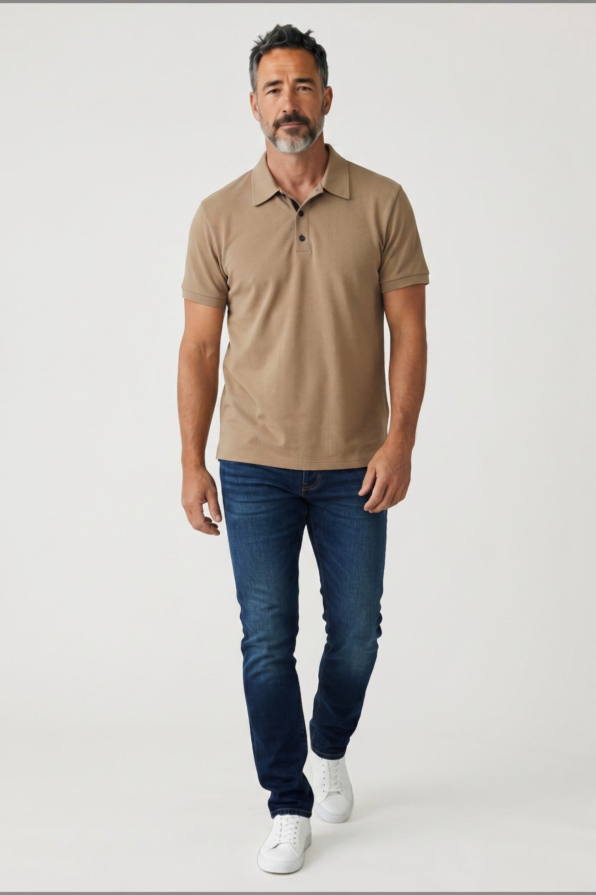 Rag & Bone Men's Tech Stretch Piqué Polo Shirt - Wolf Grey