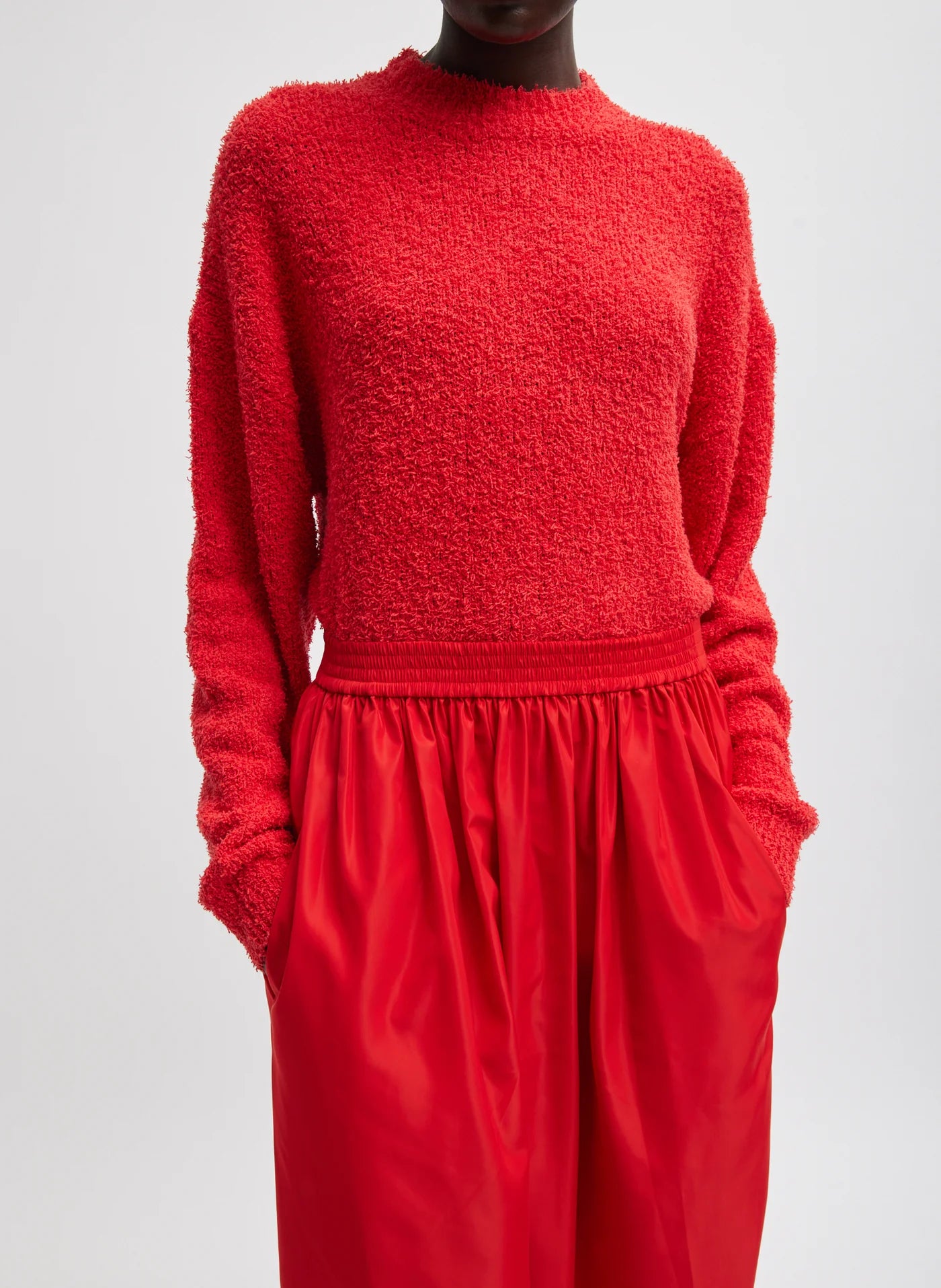 Tibi Serviette Crewneck Easy Pullover