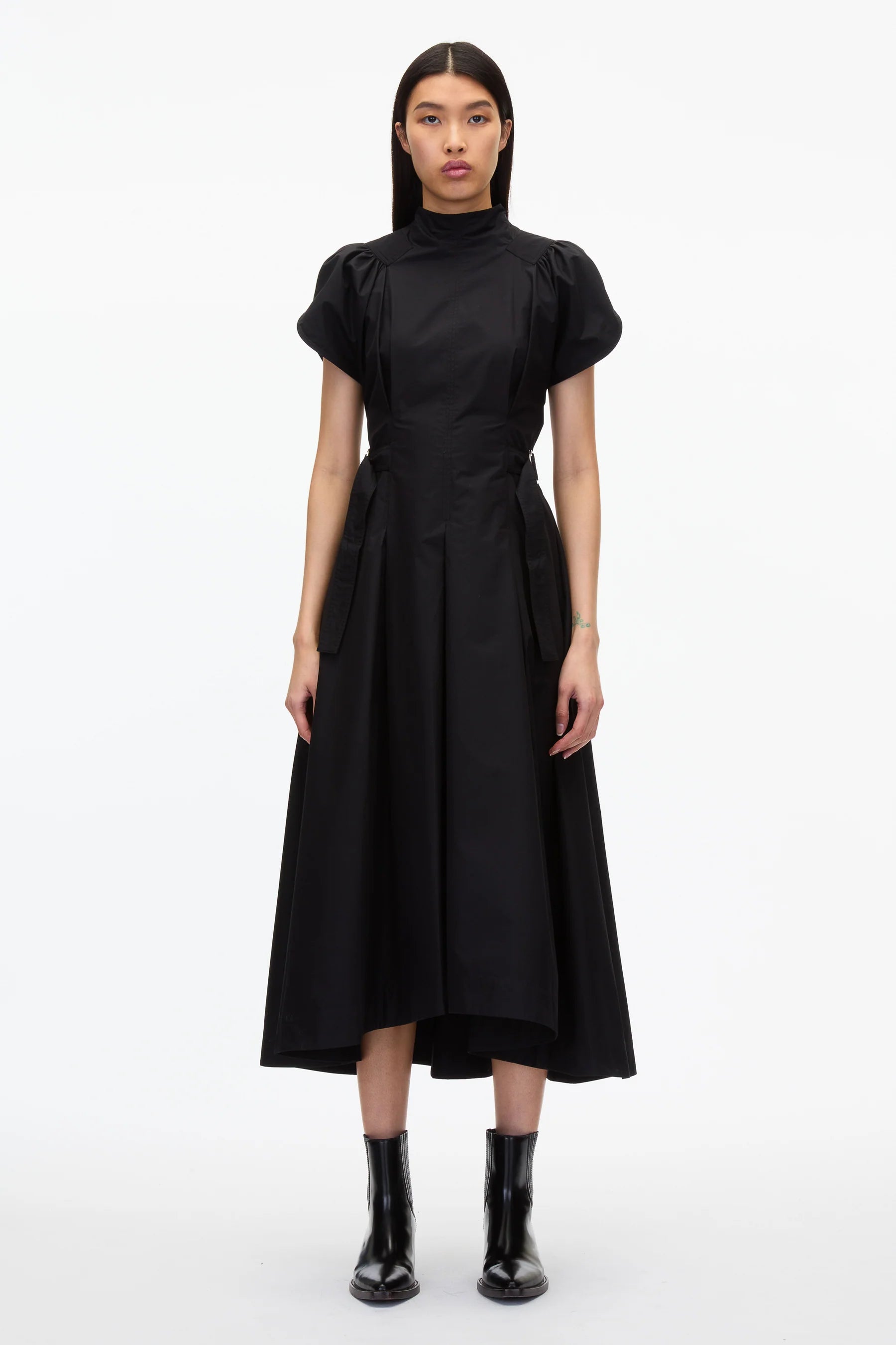 3.1 Phillip Lim Puff Sleeve Poplin Flare Dress