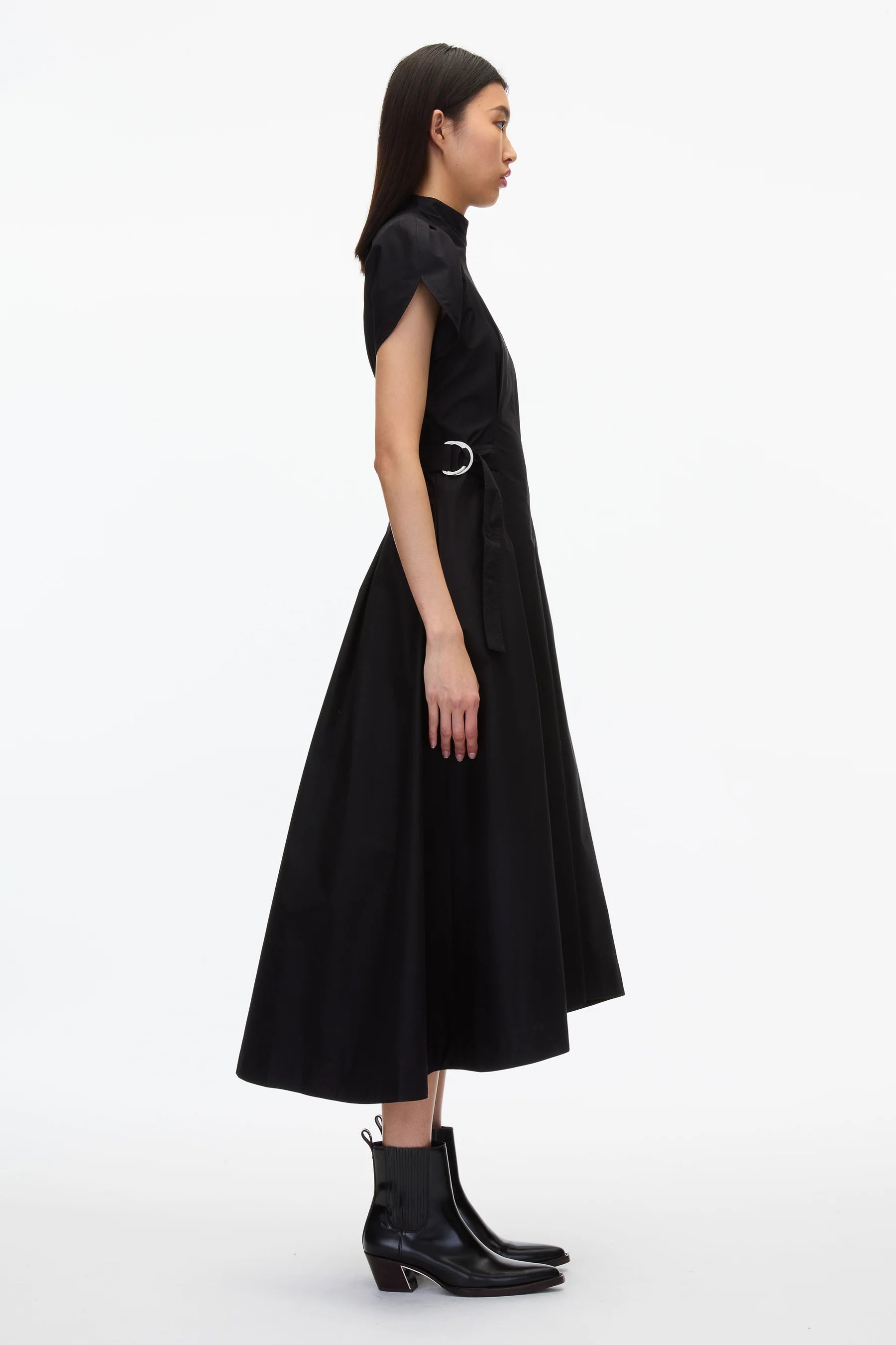 3.1 Phillip Lim Puff Sleeve Poplin Flare Dress