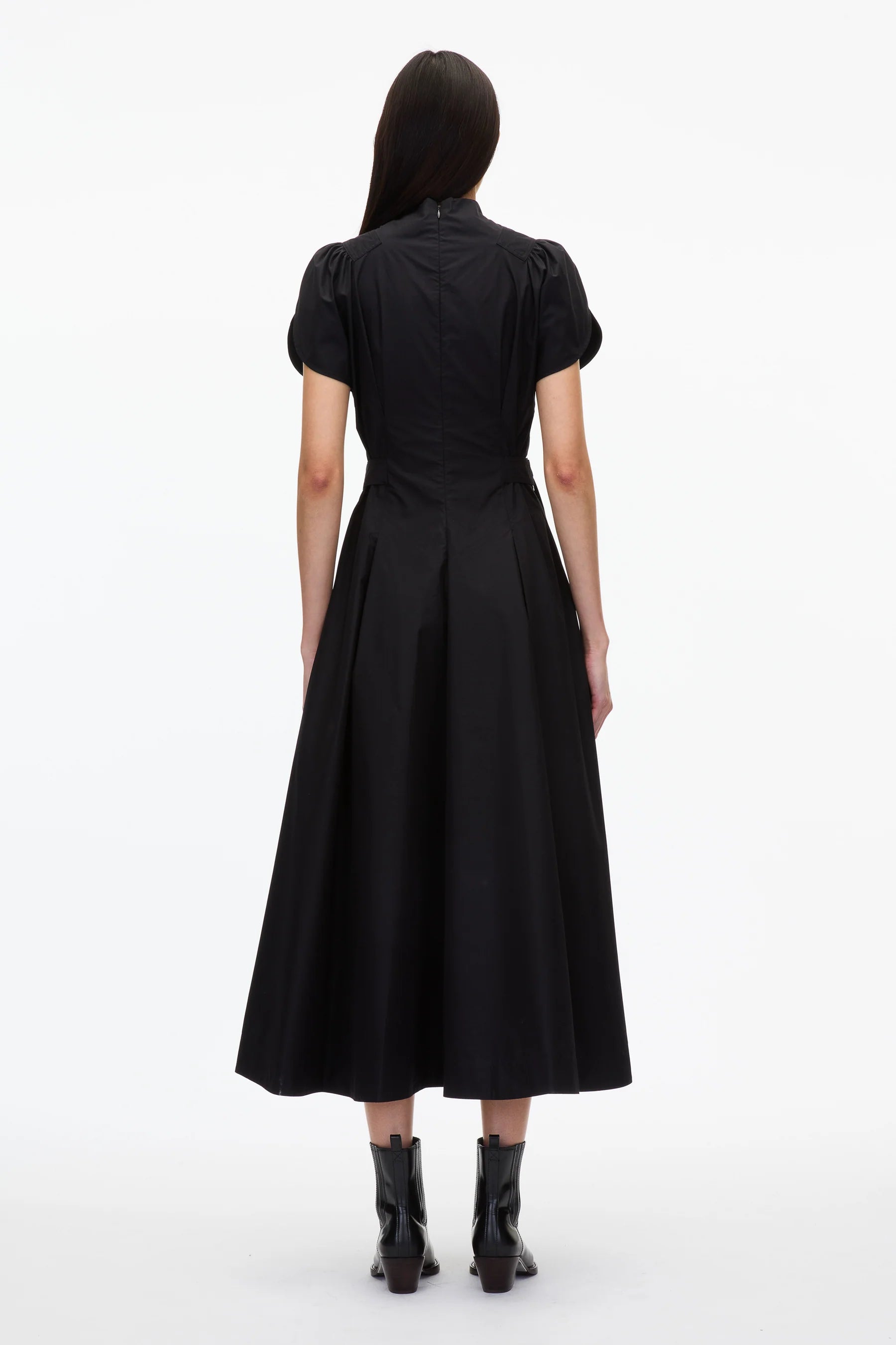 3.1 Phillip Lim Puff Sleeve Poplin Flare Dress