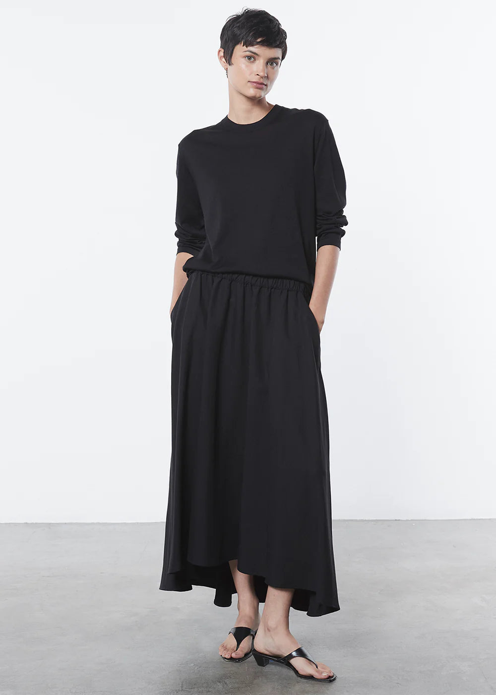 enza costa long sleeve dress Enza Costa Silk Knit Easy Long Sleeve Tee