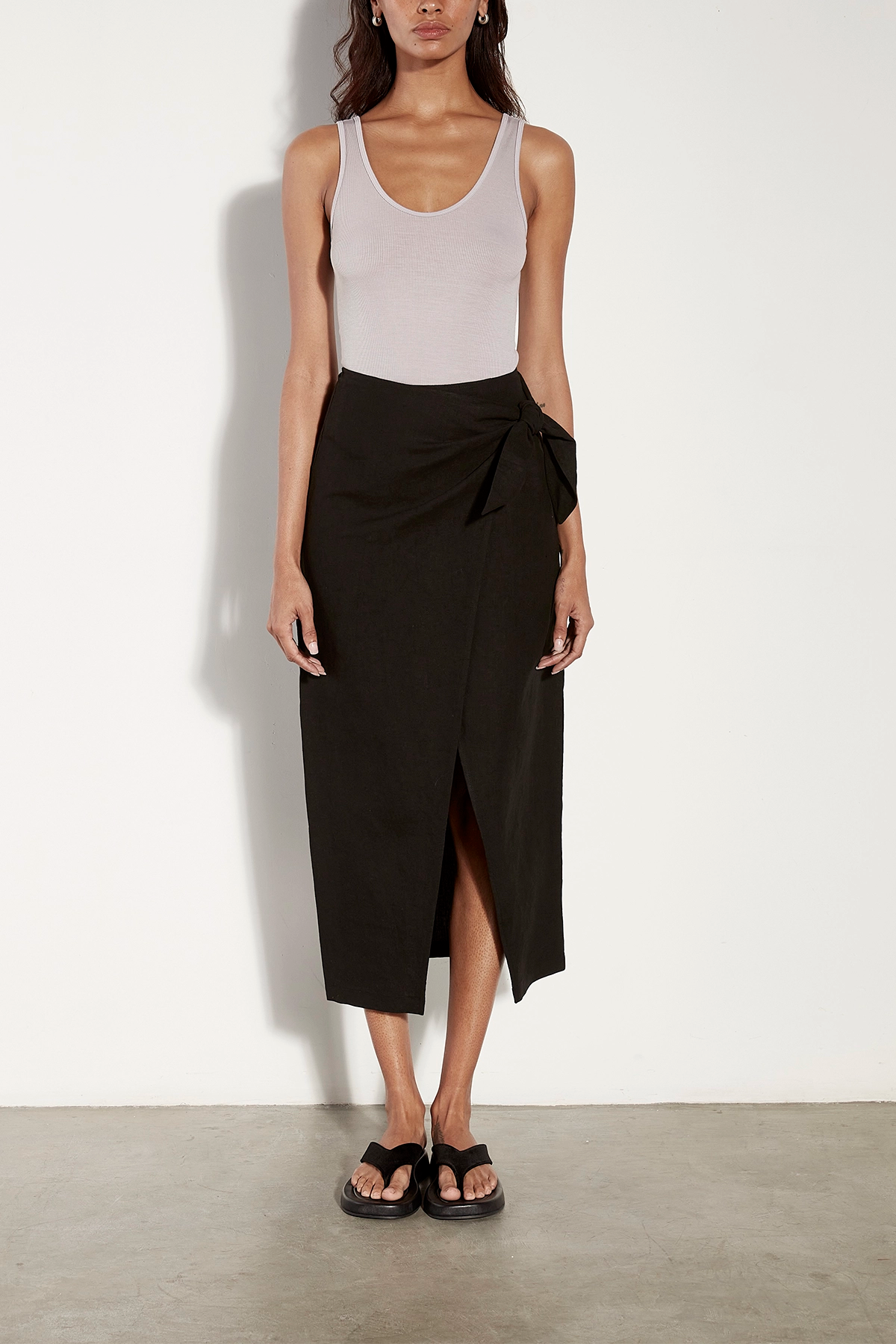 Enza Costa Linen Wrap Skirt