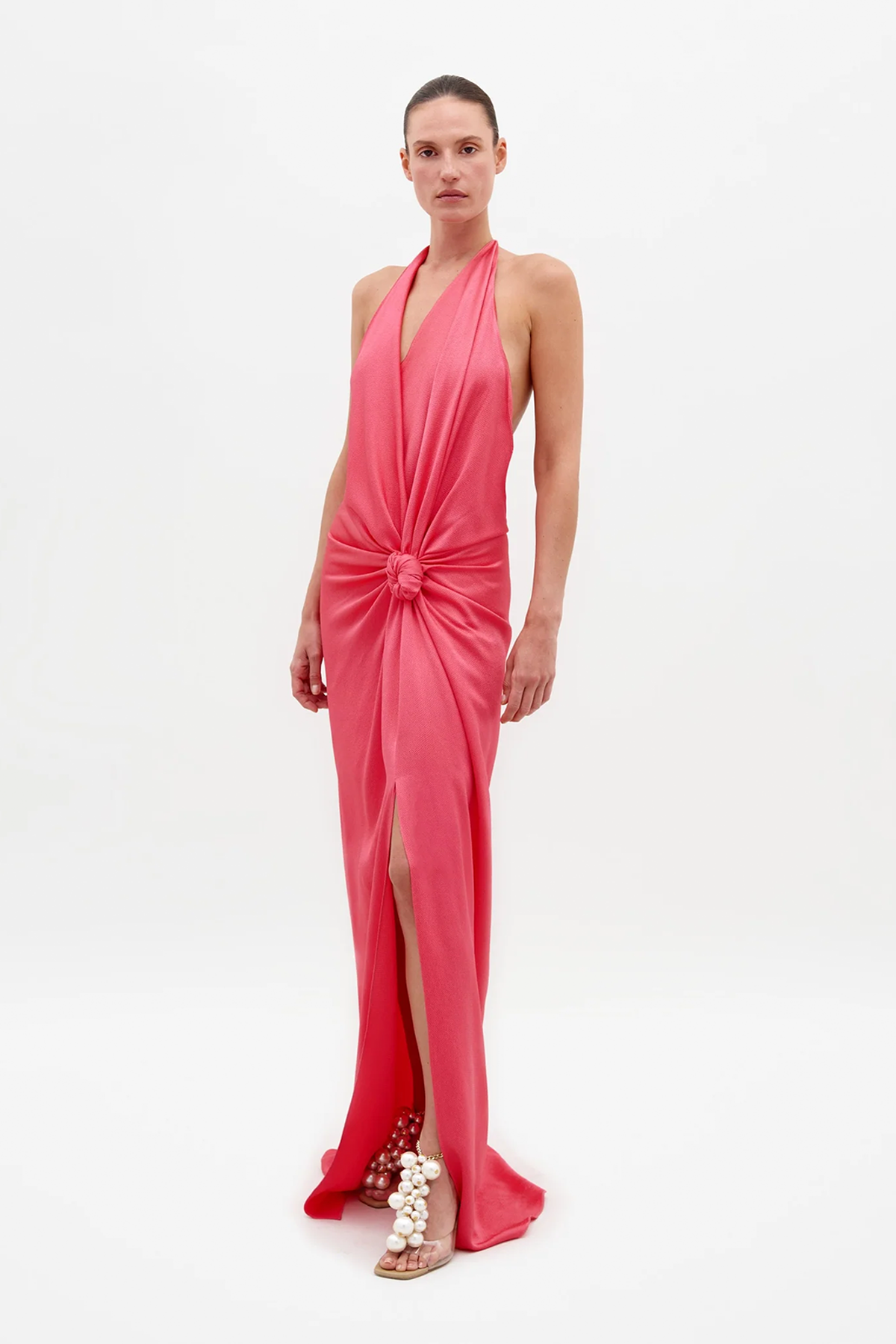 Silvia Tcherassi Torgiano Halter Knotted Dress Canada USA