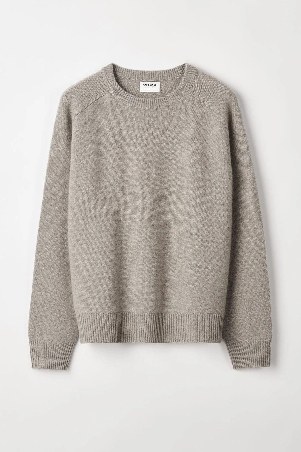 Cuello redondo Boyfriend de cabra suave