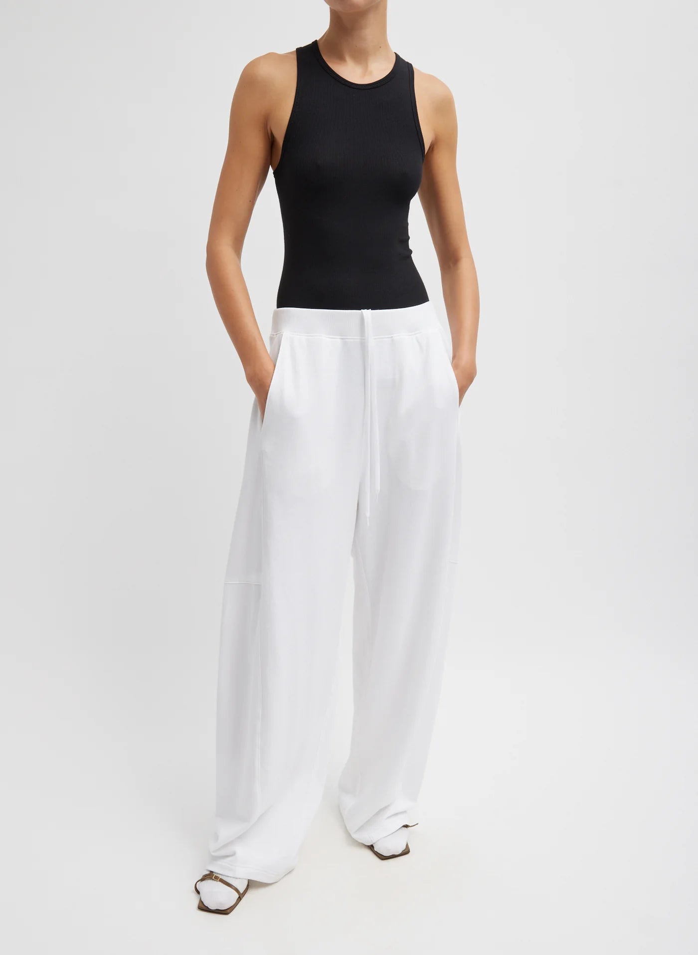 Tibi Circular Fine Rib T Tank