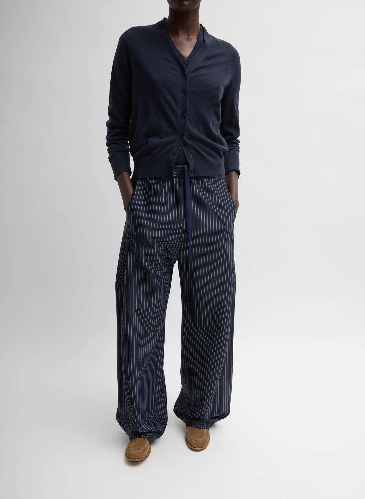 Tibi Pinstripe Active Knit Winslow Pant
