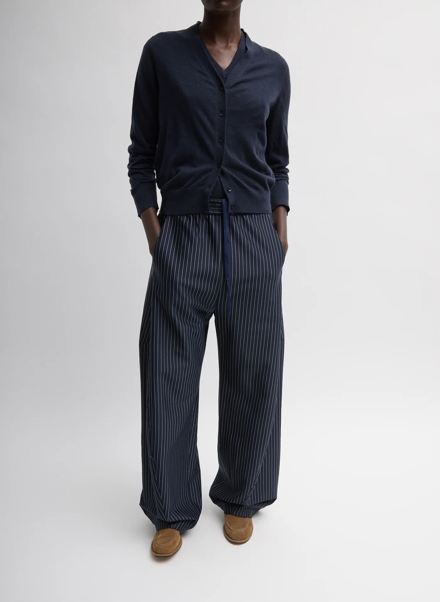 Tibi Pinstripe Active Knit Winslow Pant