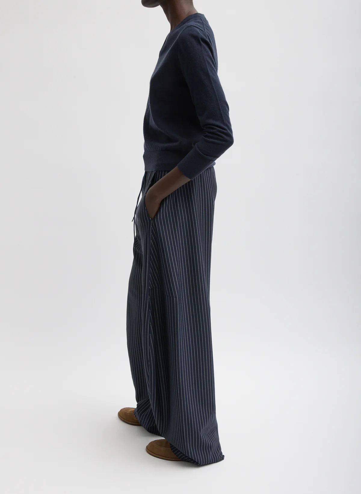 Tibi Pinstripe Active Knit Winslow Pant