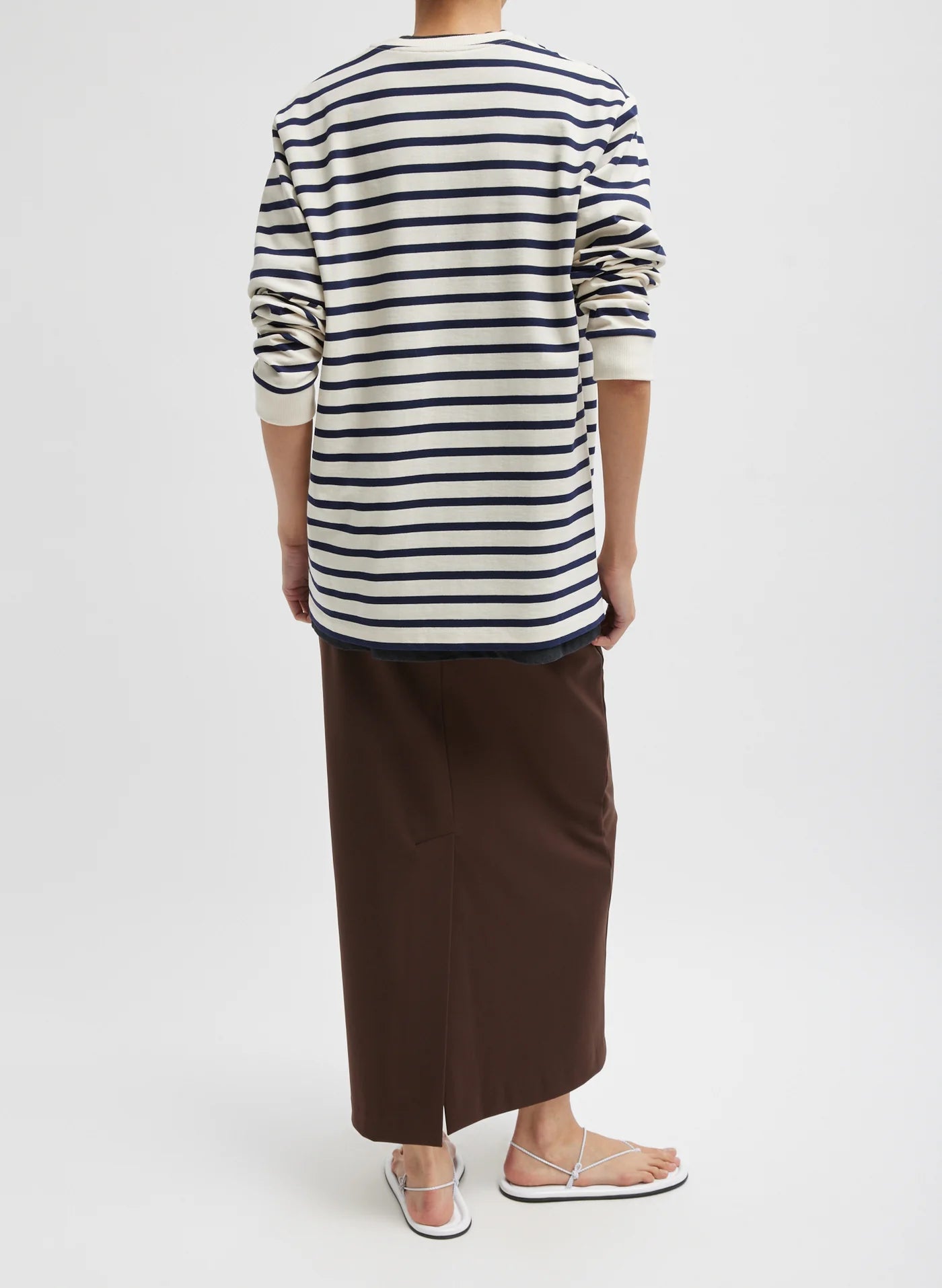 Tibi Striped Perfect Unisex Long Sleeve T-Shirt