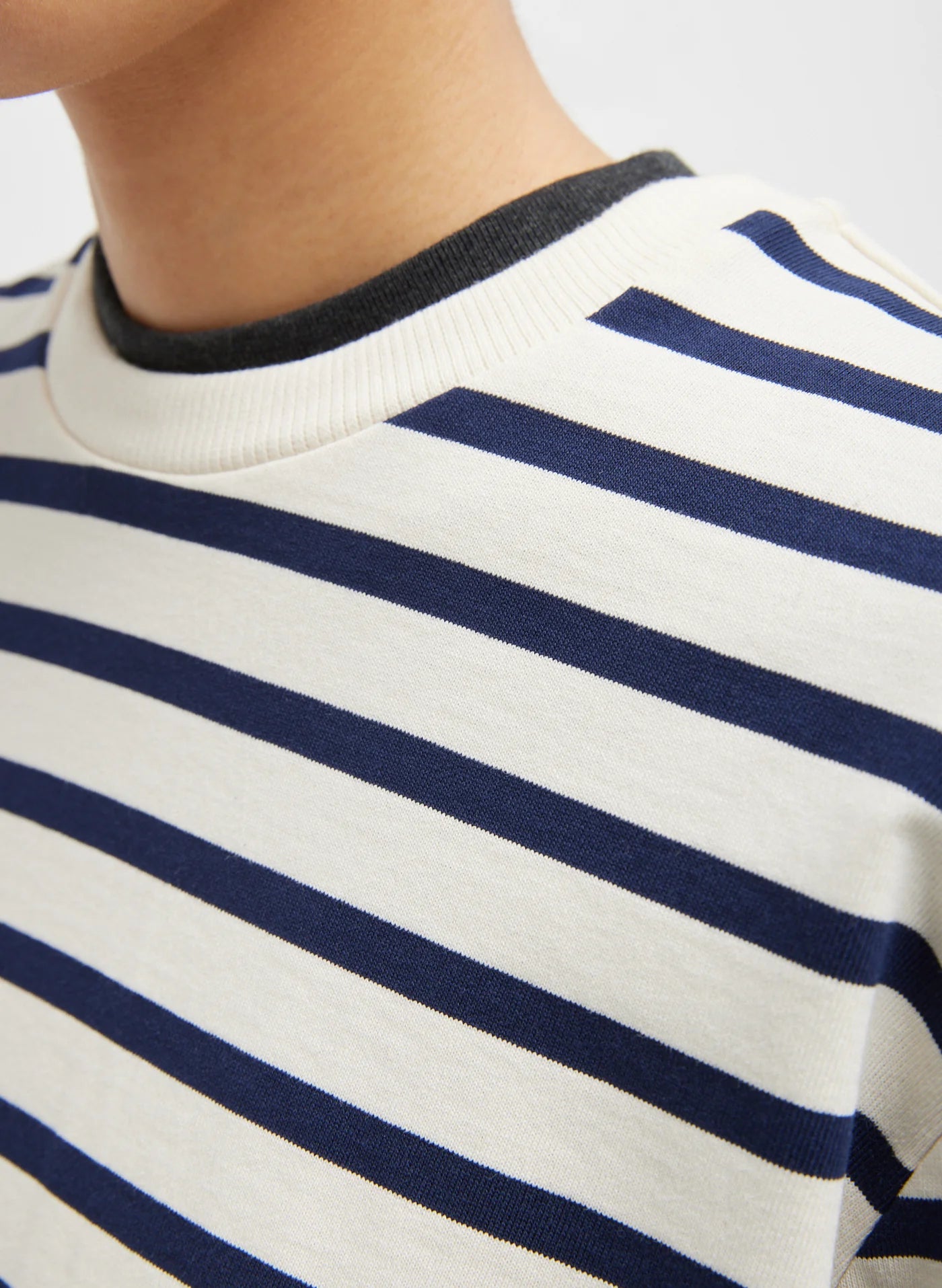 Tibi Striped Perfect Unisex Long Sleeve T-Shirt