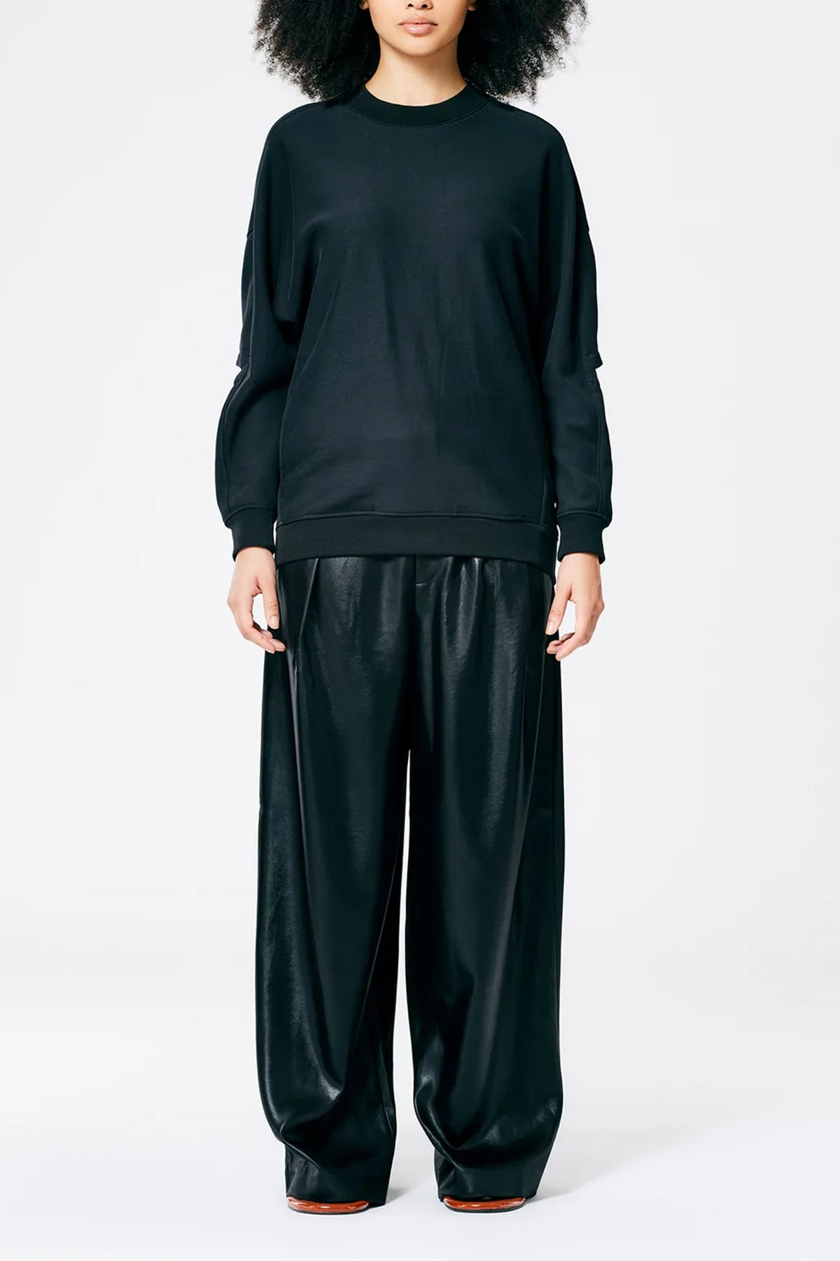 Tibi Sweatshirt Program Cocoon Crewneck Sweatshirt