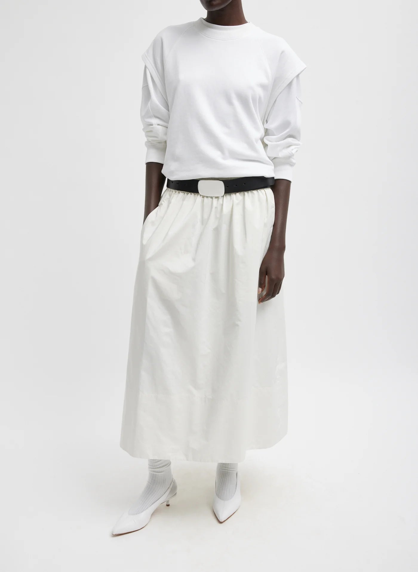 Tibi Light Weight Sweatshirting Sleeveless Easy Top