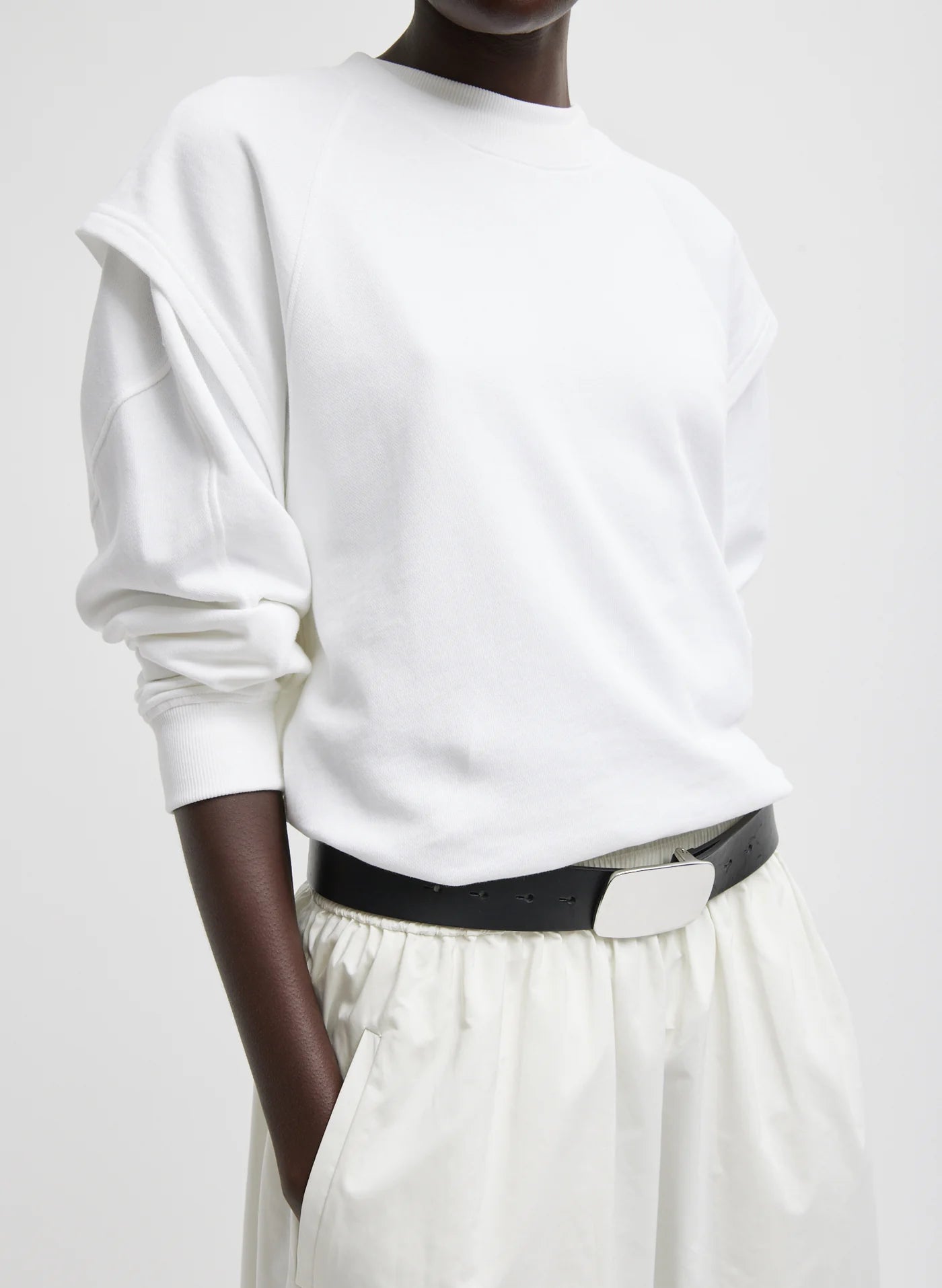 Tibi Light Weight Sweatshirting Sleeveless Easy Top