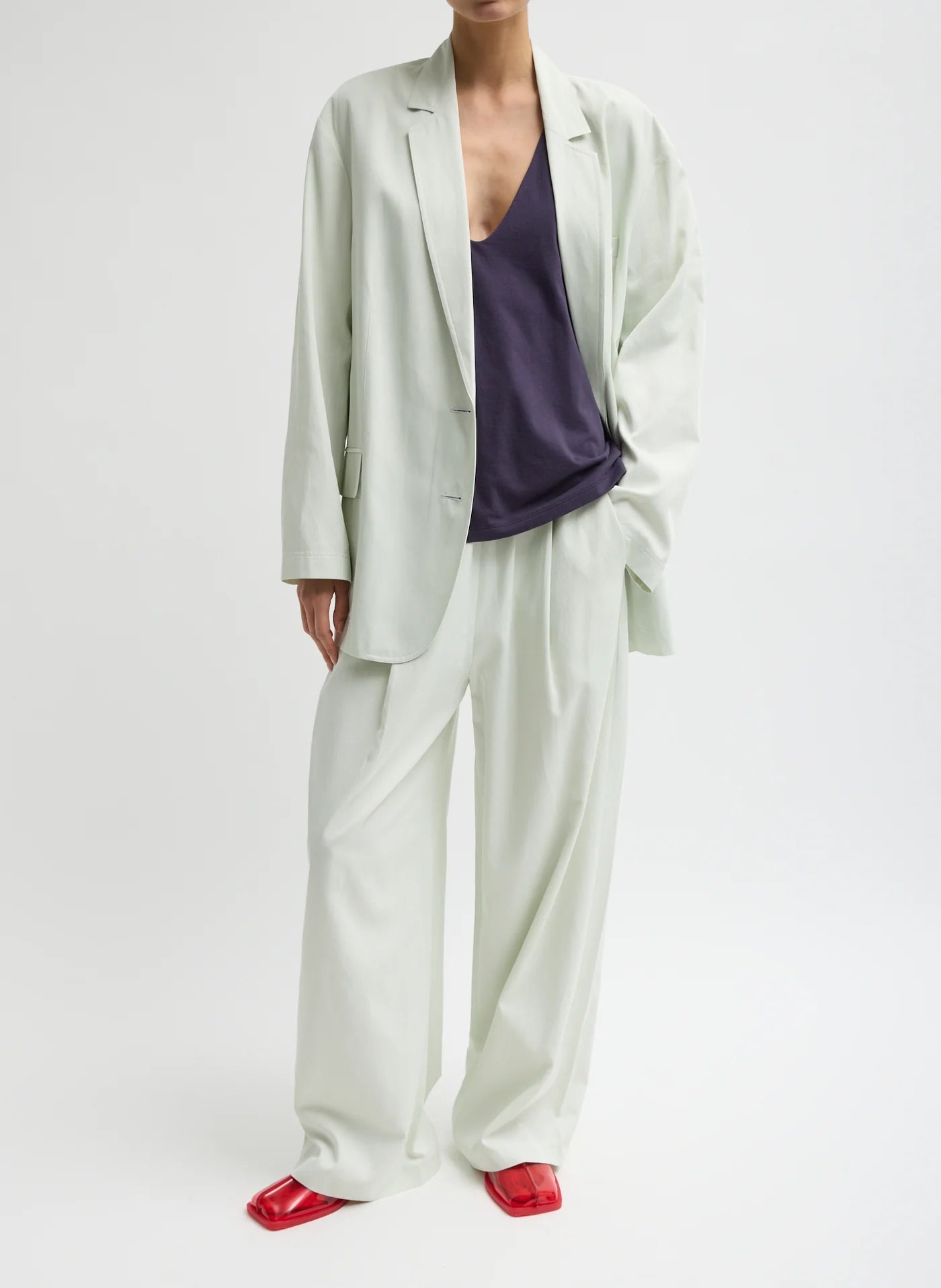 Tibi Drapey Suiting Marit Pull On Pant