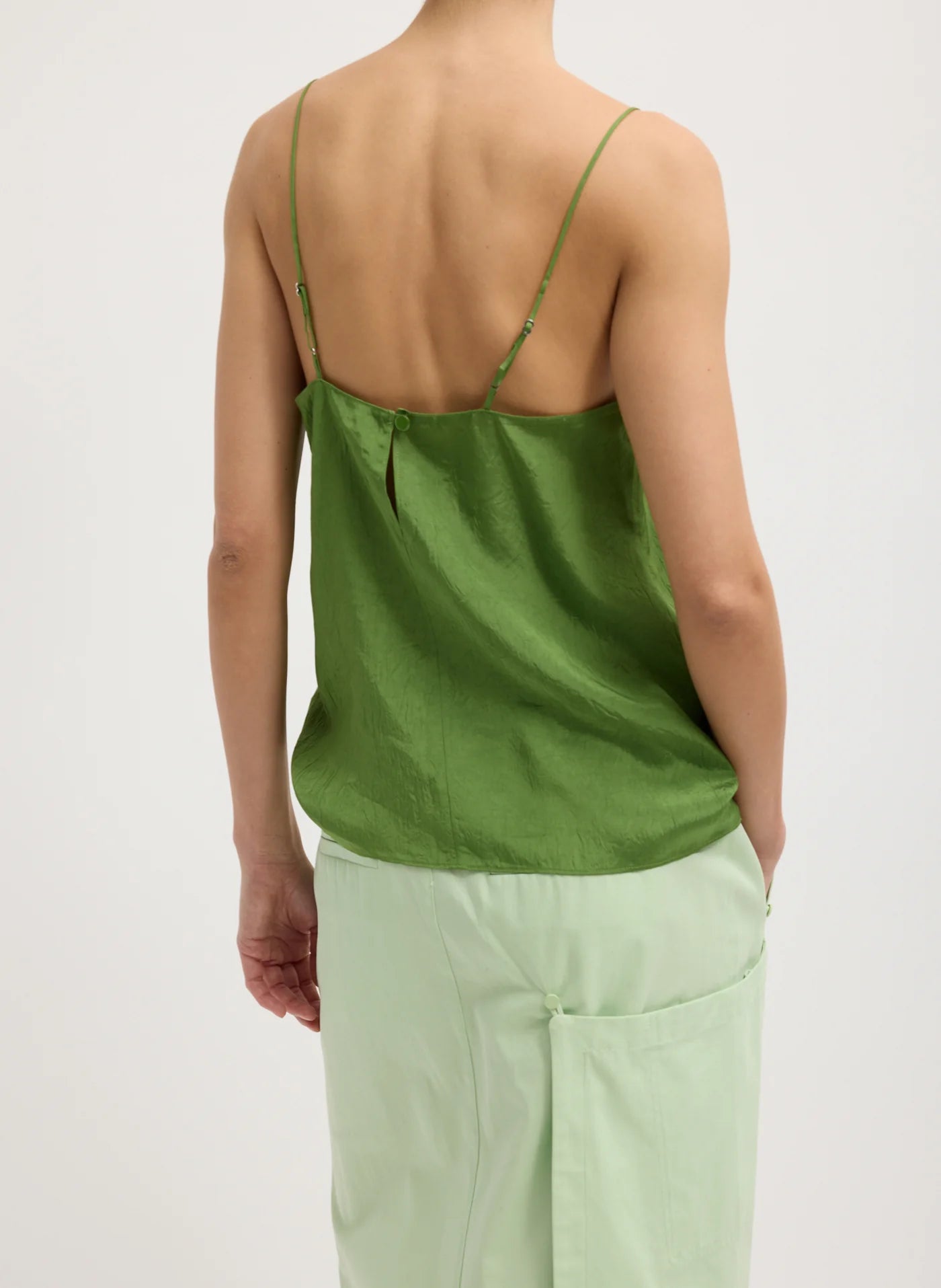 Tibi Summer Acetate Crinkle Cami
