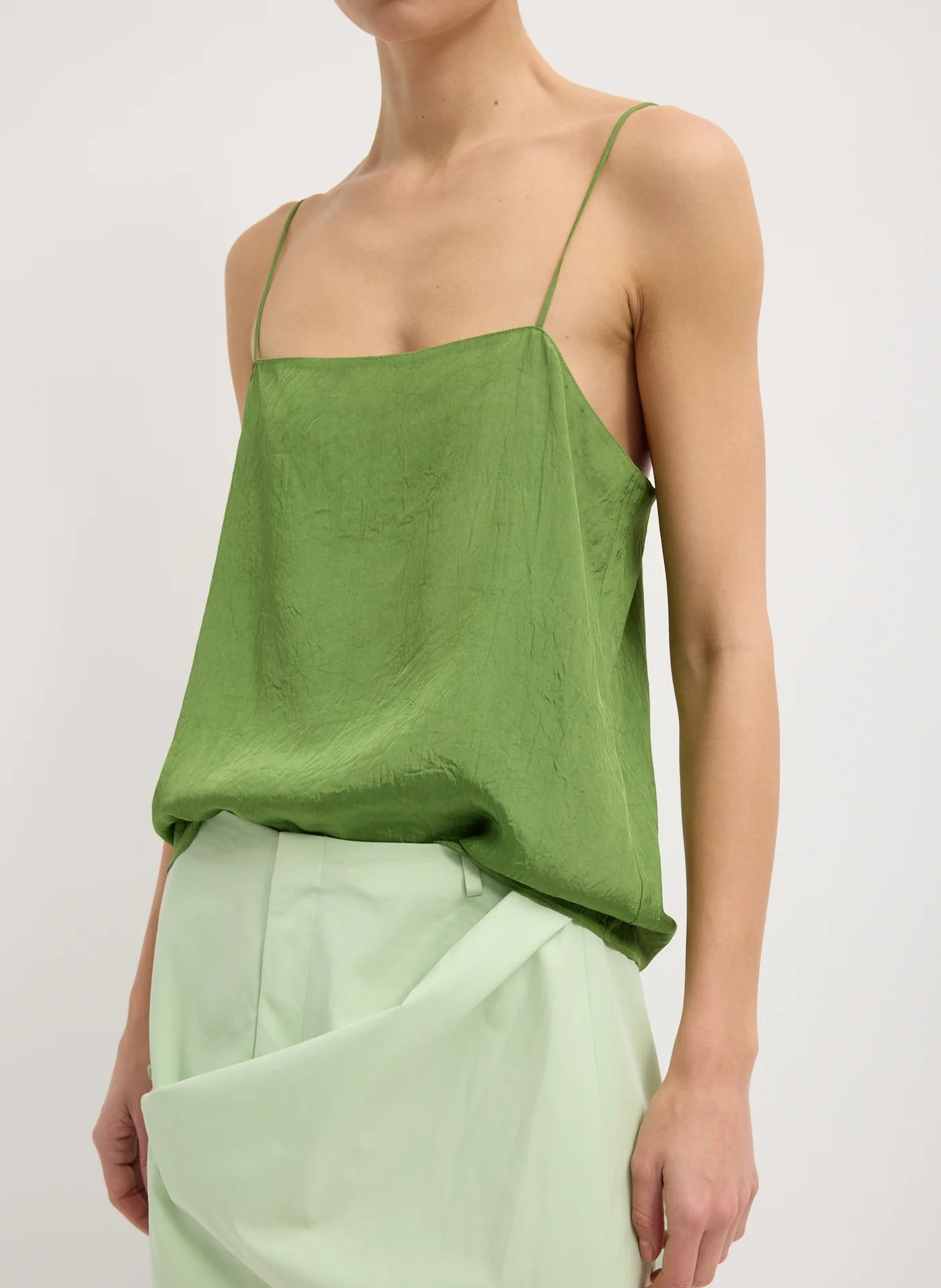 Tibi Summer Acetate Crinkle Cami