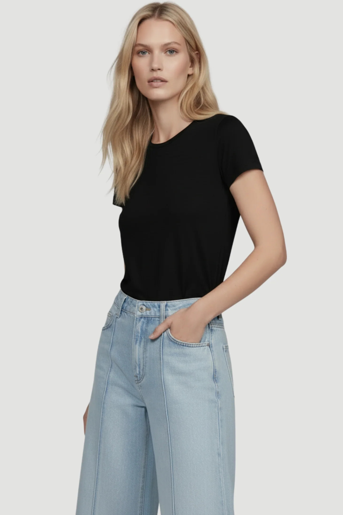 Majestic Filatures Stretch Linen S/S Crewneck