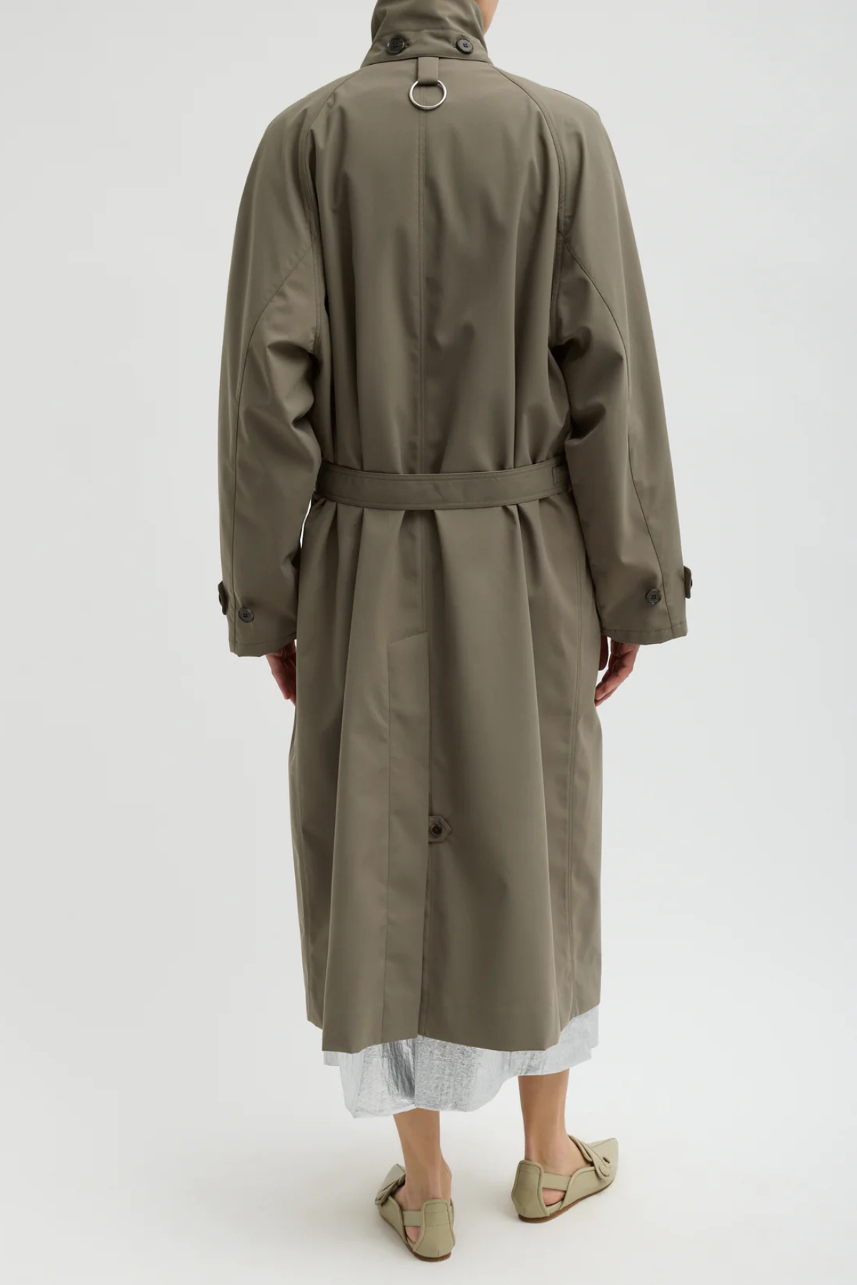 Tibi Double Collar Frank Trench - Dark Hazelnut