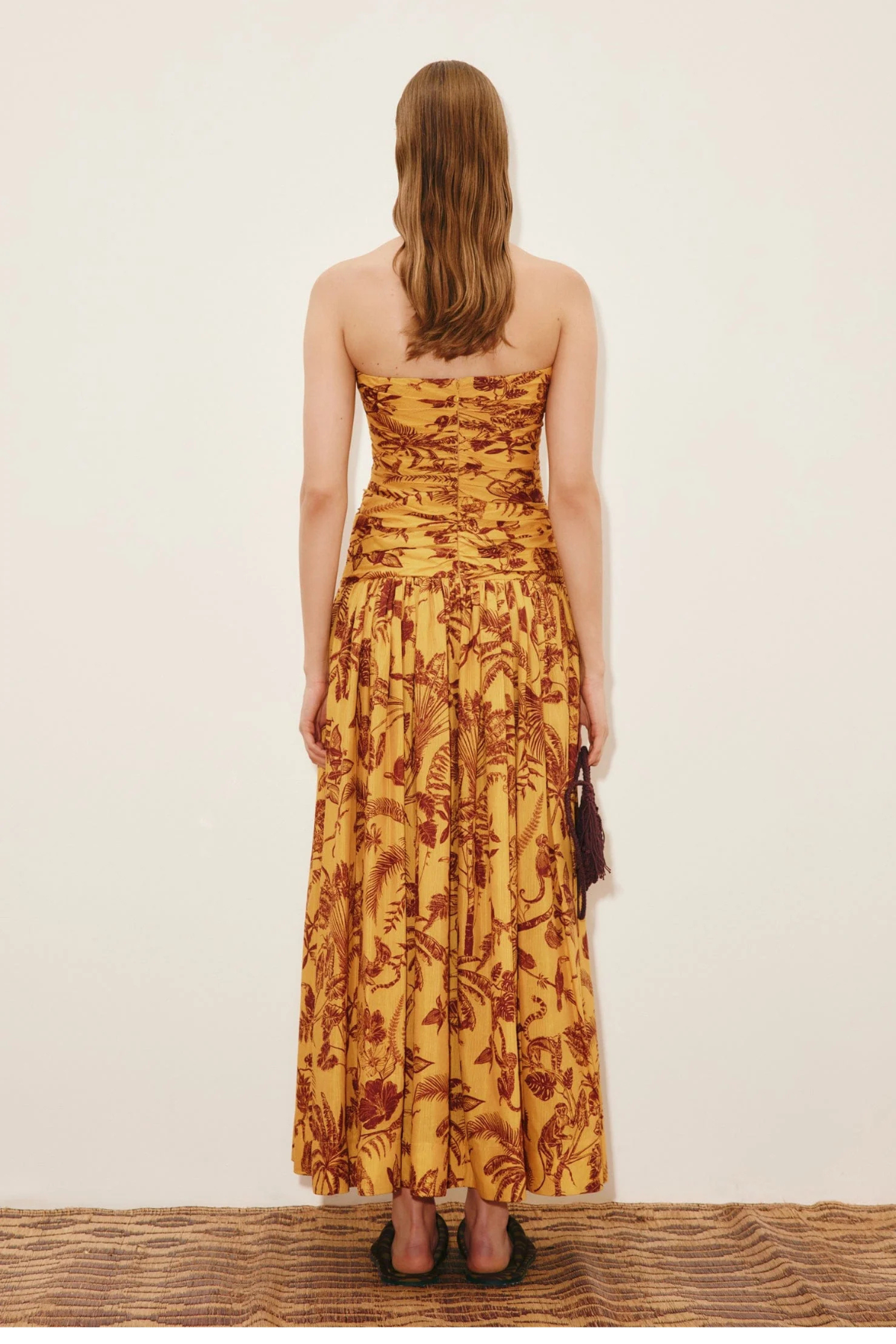 Alémais Banana Blossom Ruched Gown - Marigold