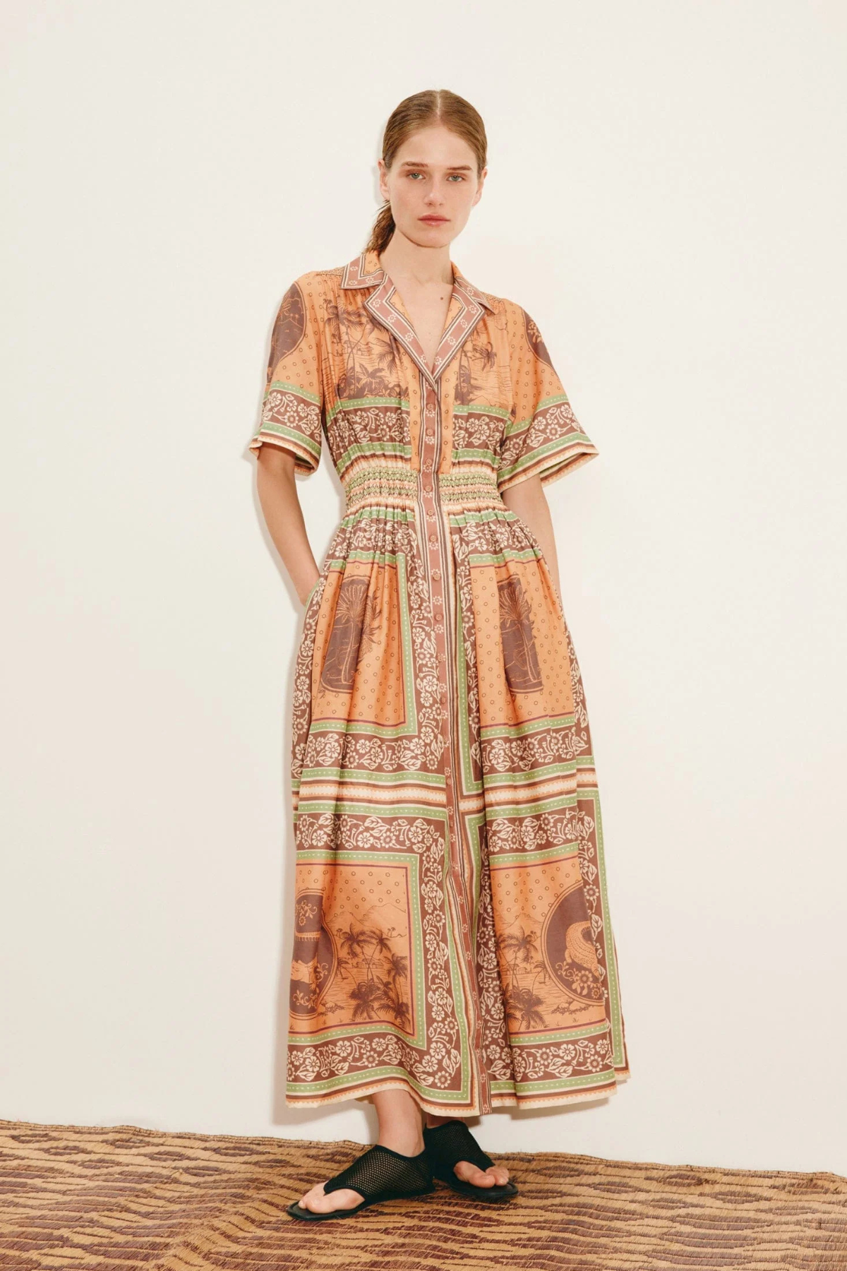 Robe-chemise smockée ALEMAIS Alberta