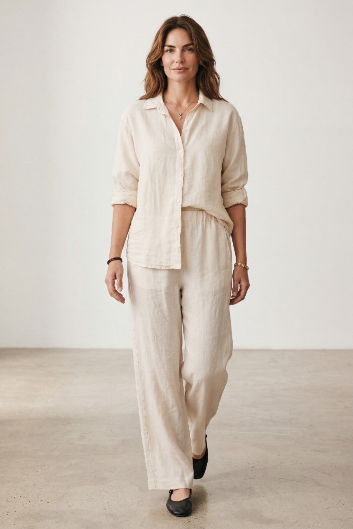 Velvet Bright Woven Linen Top