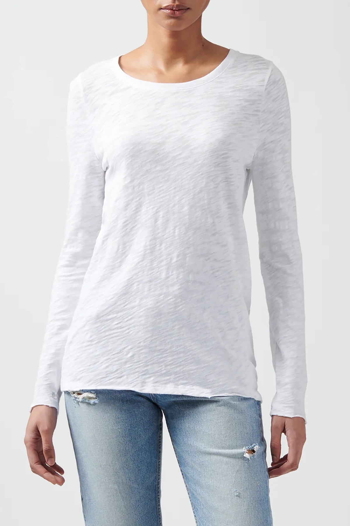 ATM Destroyed Long Sleeve Crew Top
