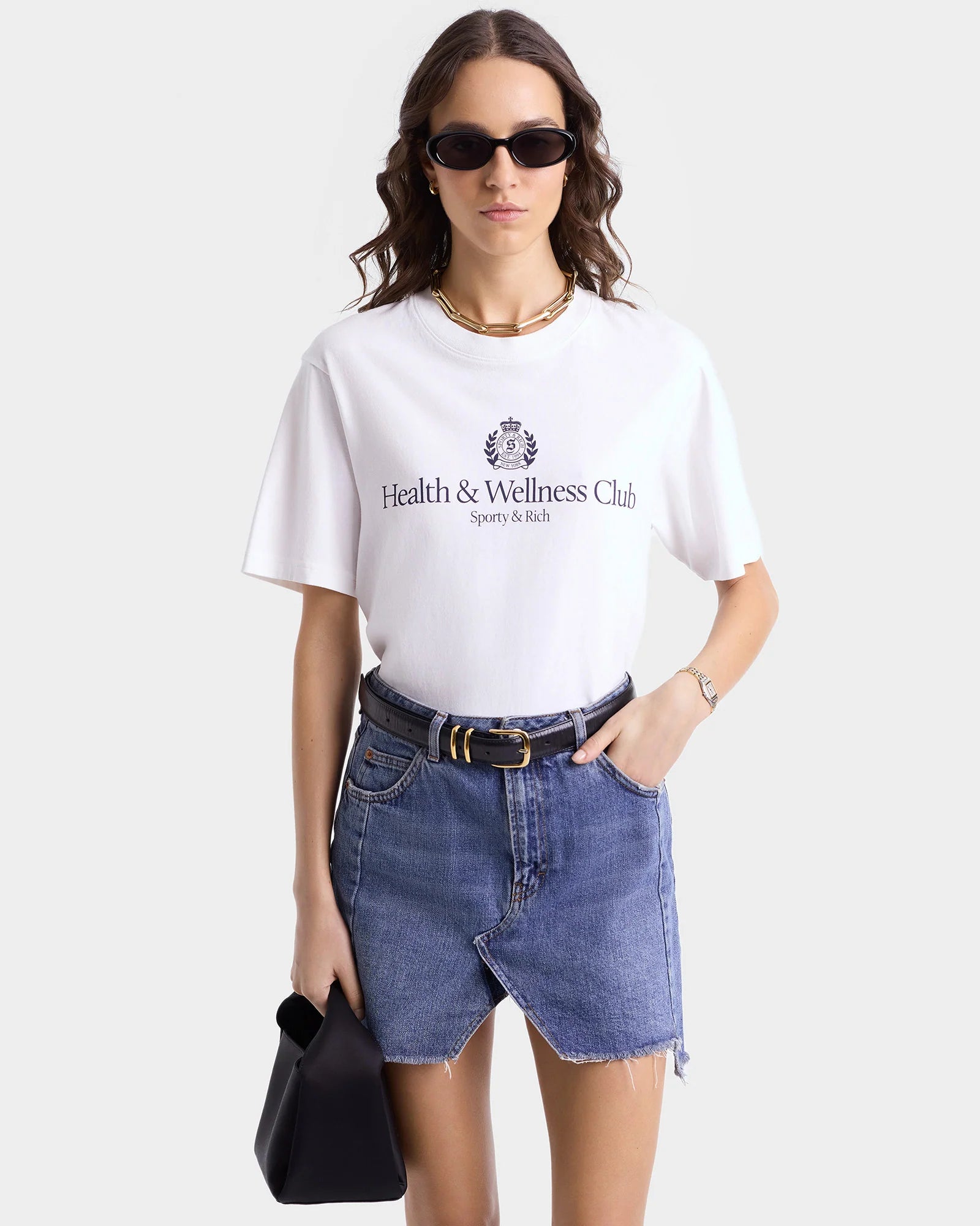 Sporty & Rich H&W Crest T-Shirt